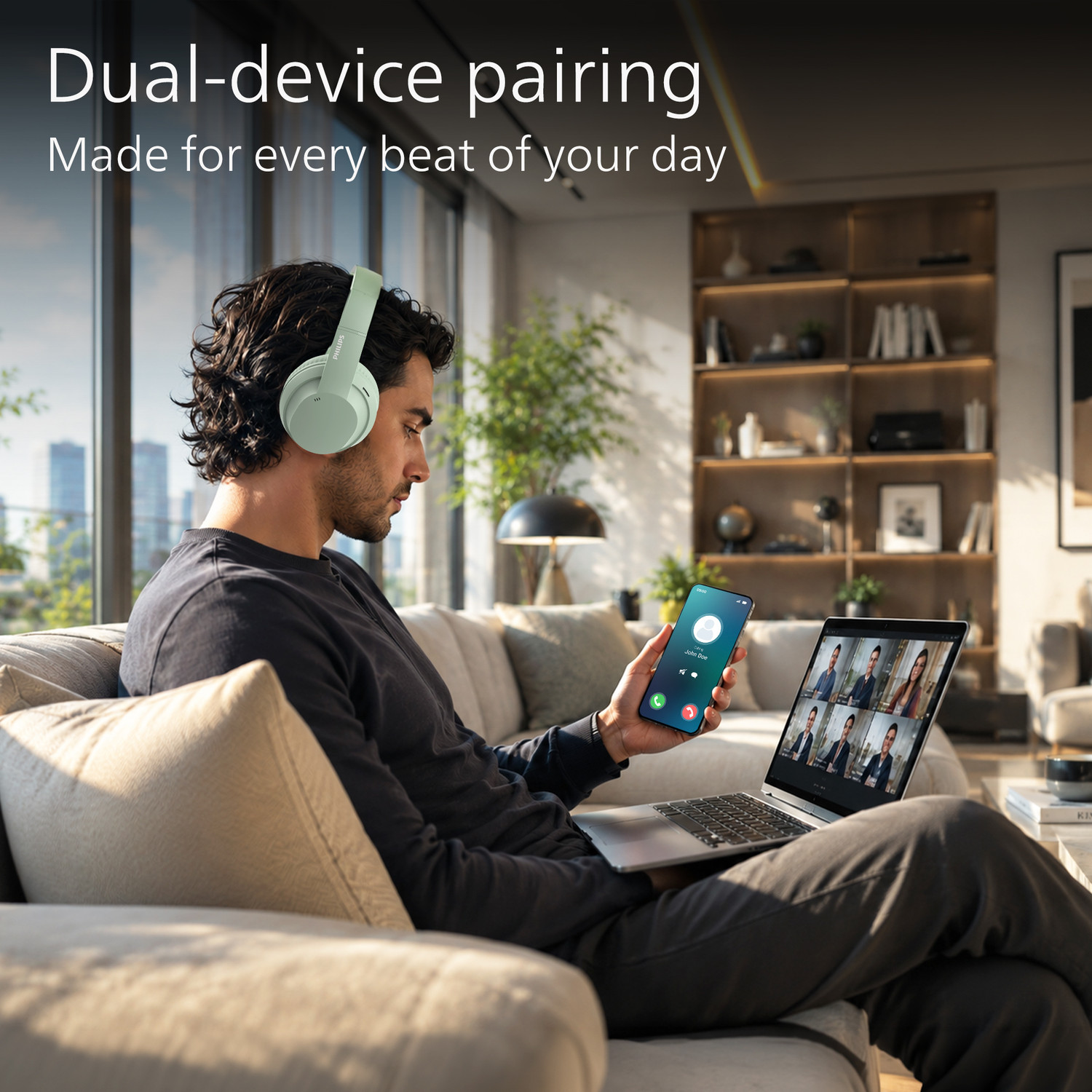 Image of PHILIPS TAH4050-GR Bluetooth & Wired