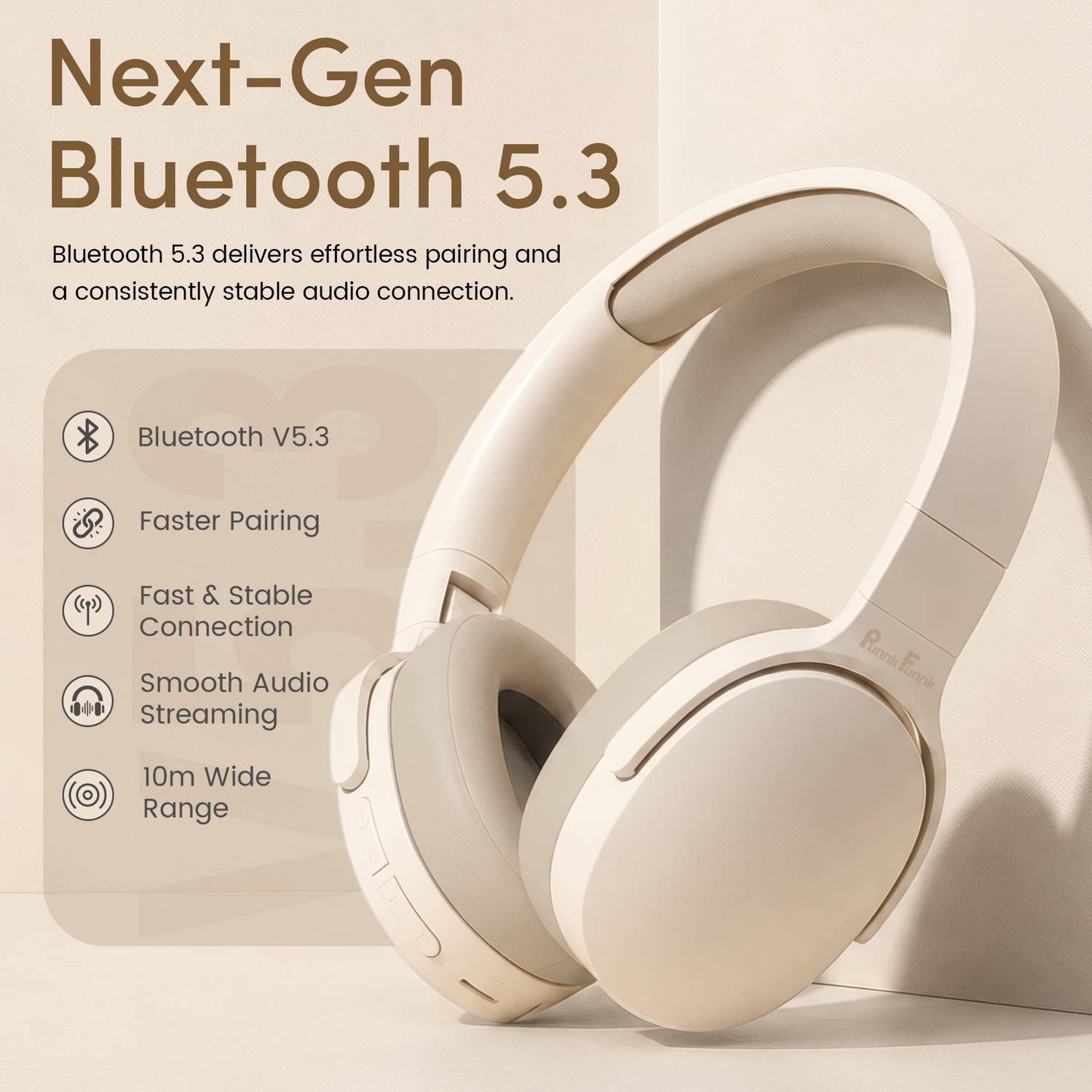 PunnkFunnk BeatXtra 70H Battery Bluetooth Headphones - Image 3