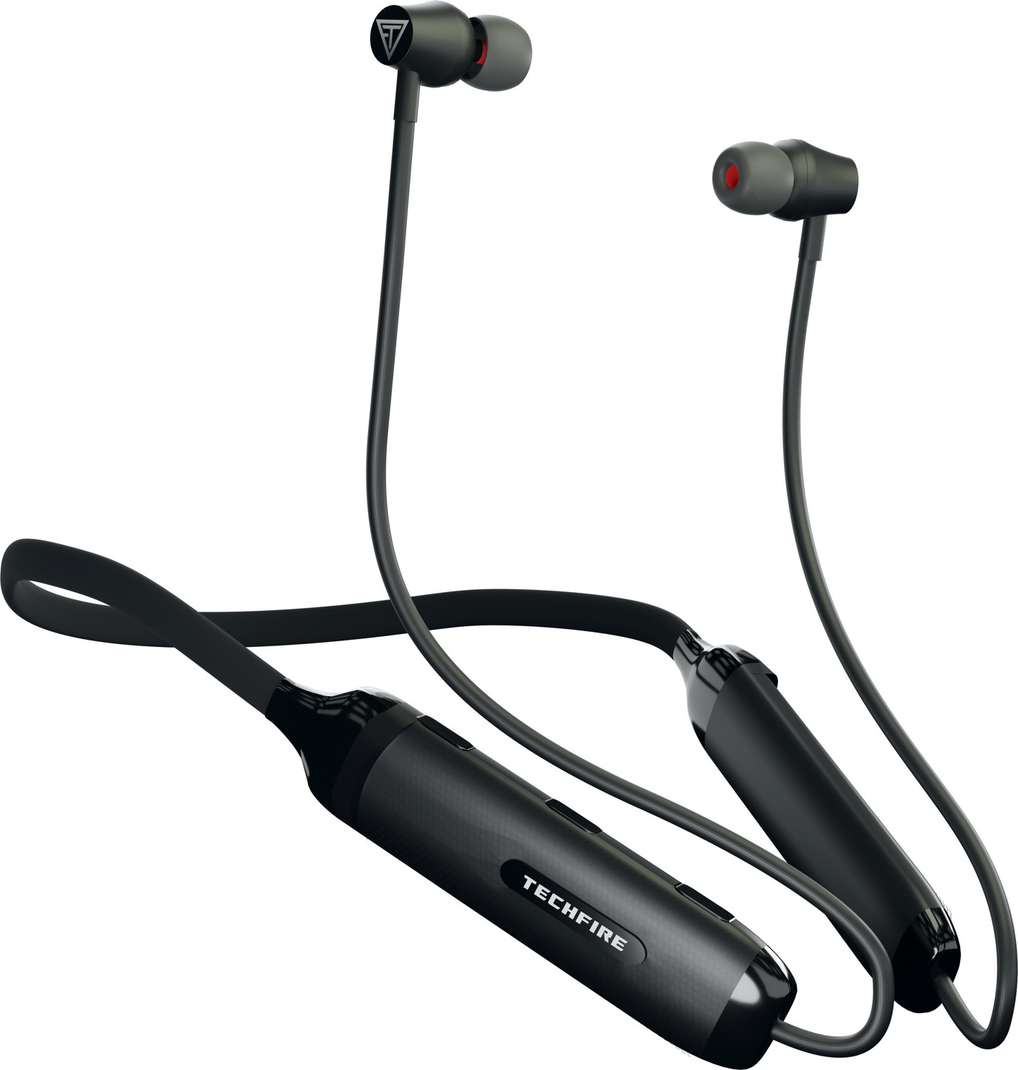 Image of TECHFIRE Wireless Neckband with FastCharge,40Hrs playtime, Earphones with mic Bluetooth