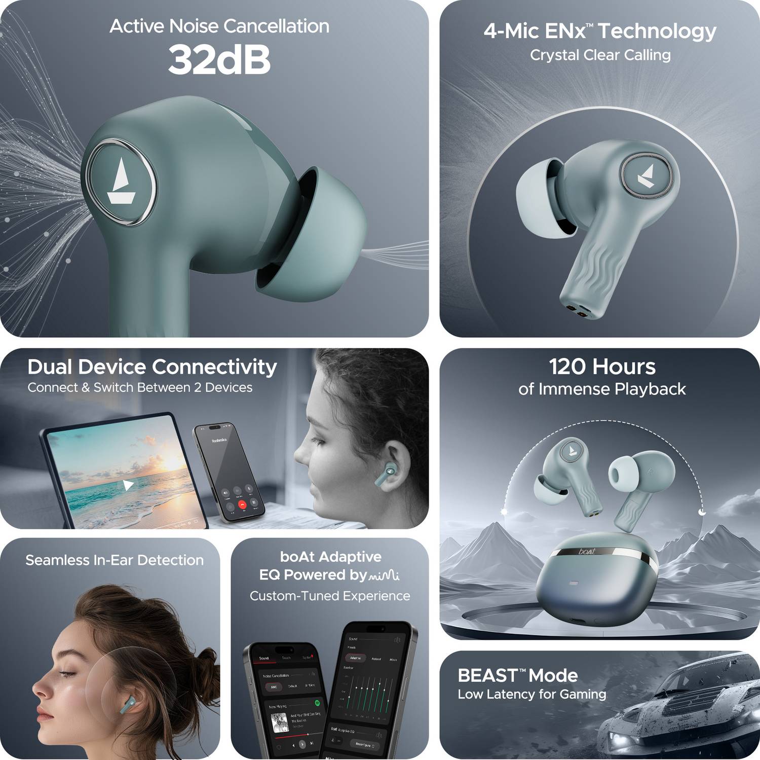 boAt Nirvana Ion 32dB ANC Earbuds - Image 2