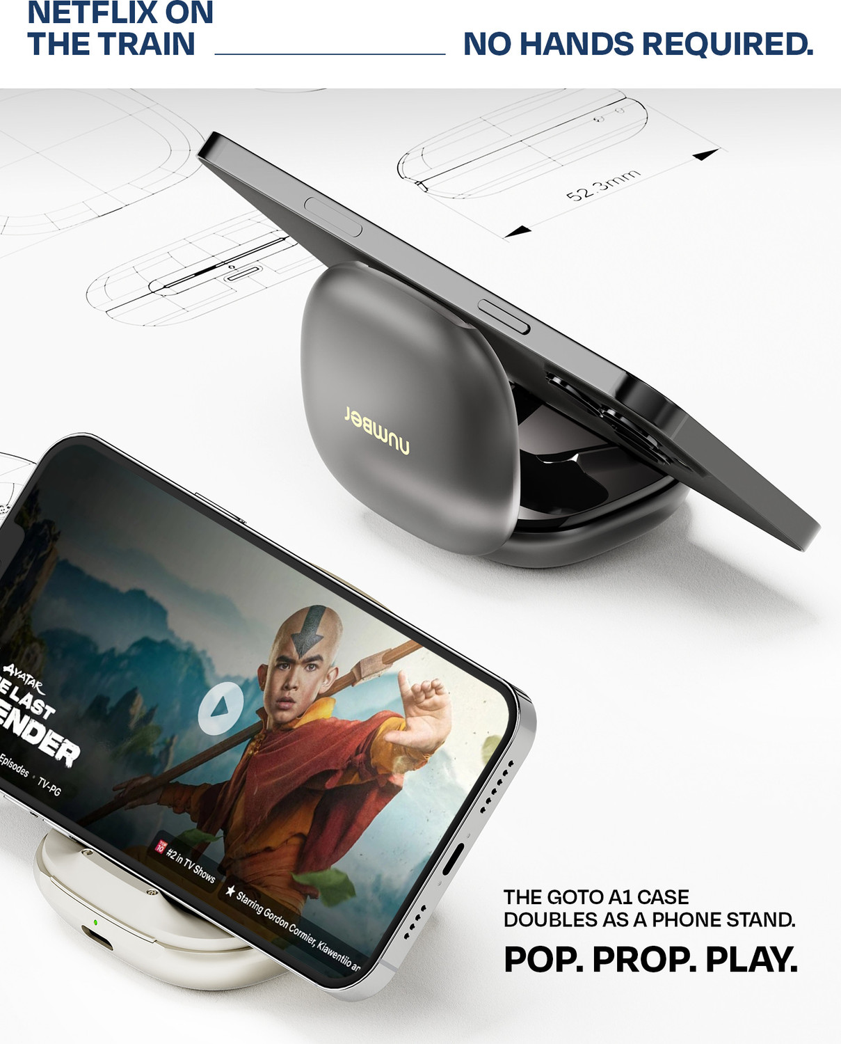 Image of Number GoTo Buds A1 70H Battery, Dual Pairing, 4 Mic ENC, Phone Stand, Low Latency,v6.0 Bluetooth