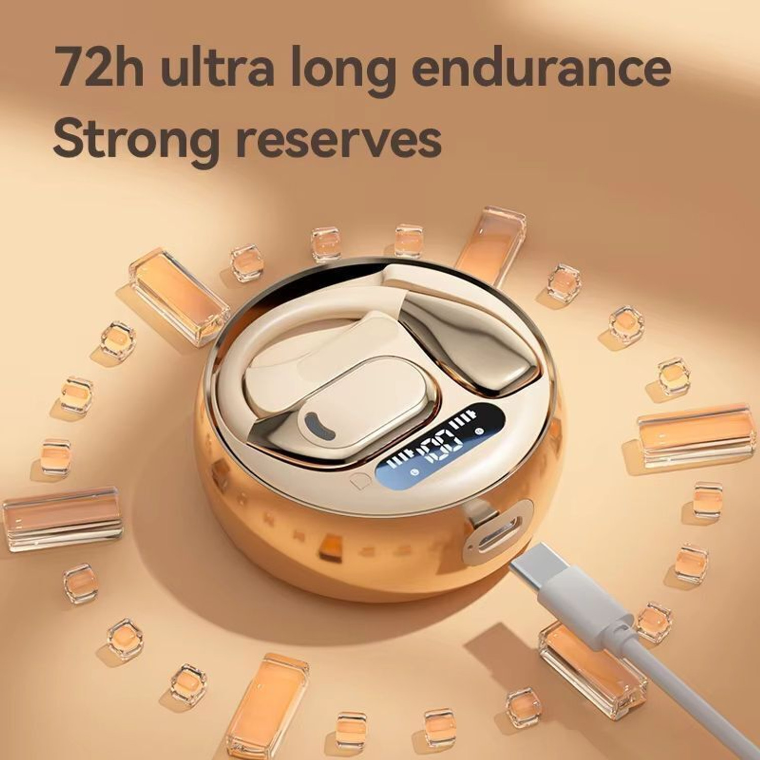 Image of Alible Open Ear Hook Earbuds Sports with LED Digital Display and IPX5 Waterproof Bluetooth