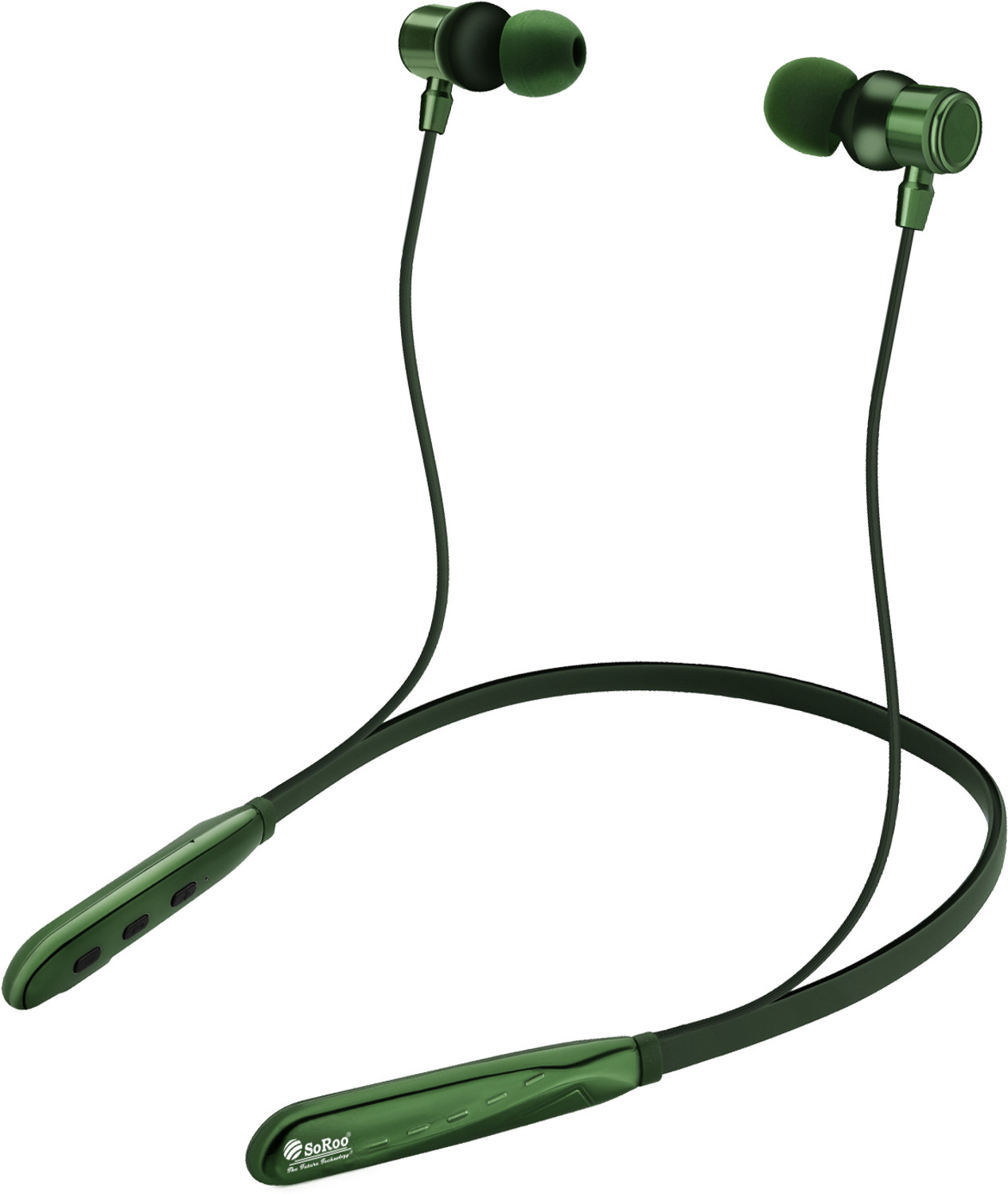 Image of Soroo Future Wireless Bluetooth Neckband with 88H Playback, ENC Mic, Fast Charging, Deep Bass Bluetooth