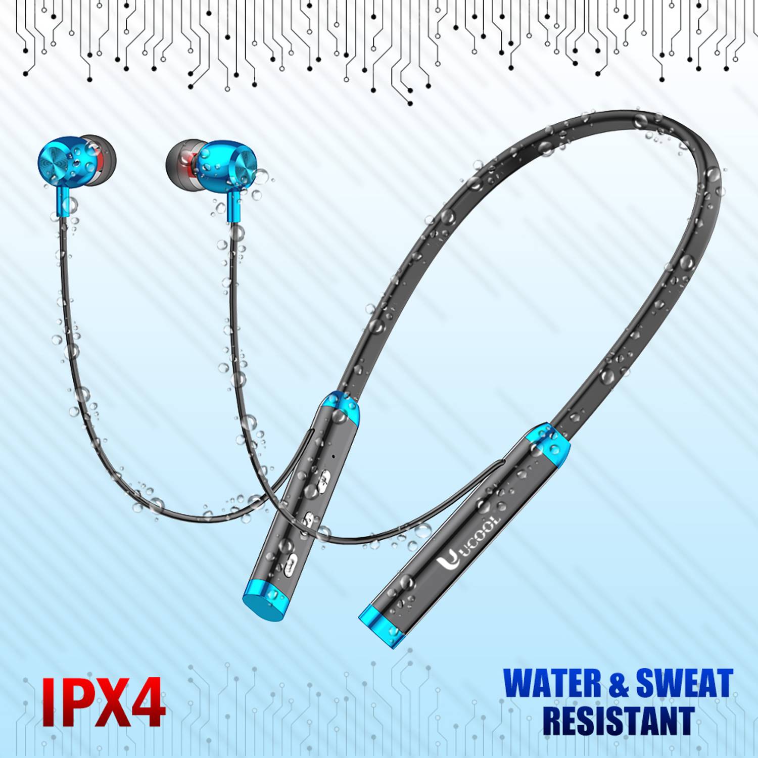 Ucool Elite 100 Hours Wireless Neckband Headphones - Image 4