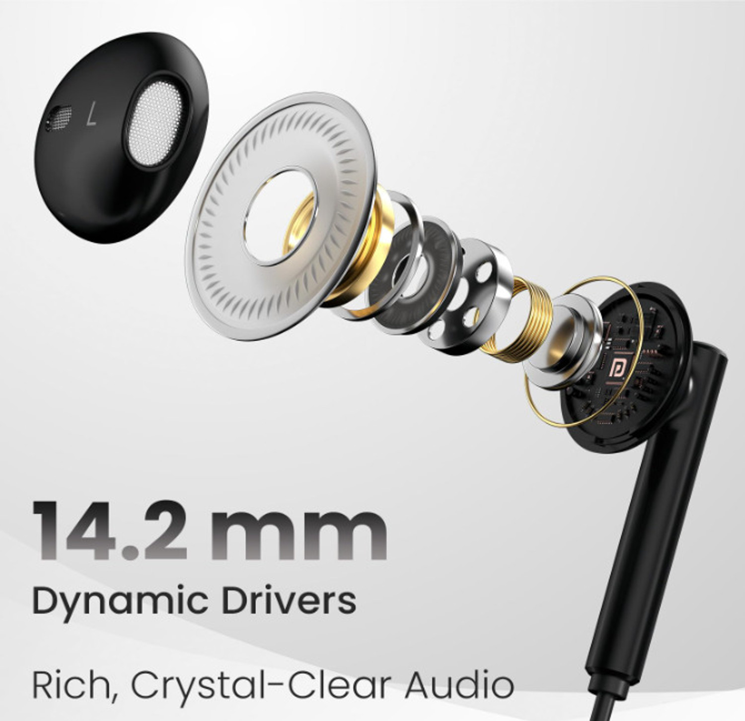 Image of Portronics CONCH THETA-C IN LINE MIC WIRED EAR PHONE WITH 14.2MM DYNAMIC Wired