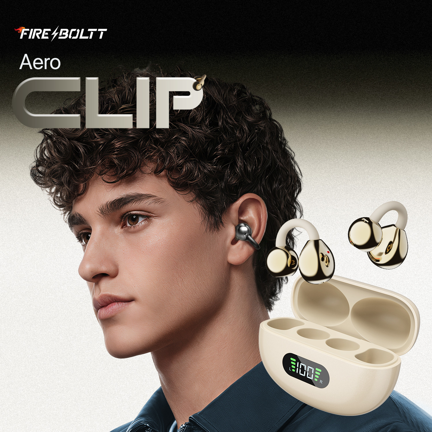 Image of Fire-Boltt Aero Clip TWS Earclips Custom EQ Profile 50H Battery Quad Mic ENC BT 5.4 Bluetooth