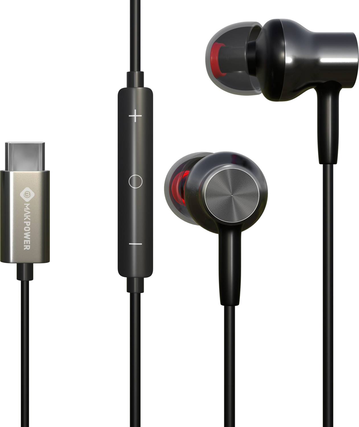 MAK POWER C-Type Wired Earphone, Premium HD Audio, 120 cm Tangle-