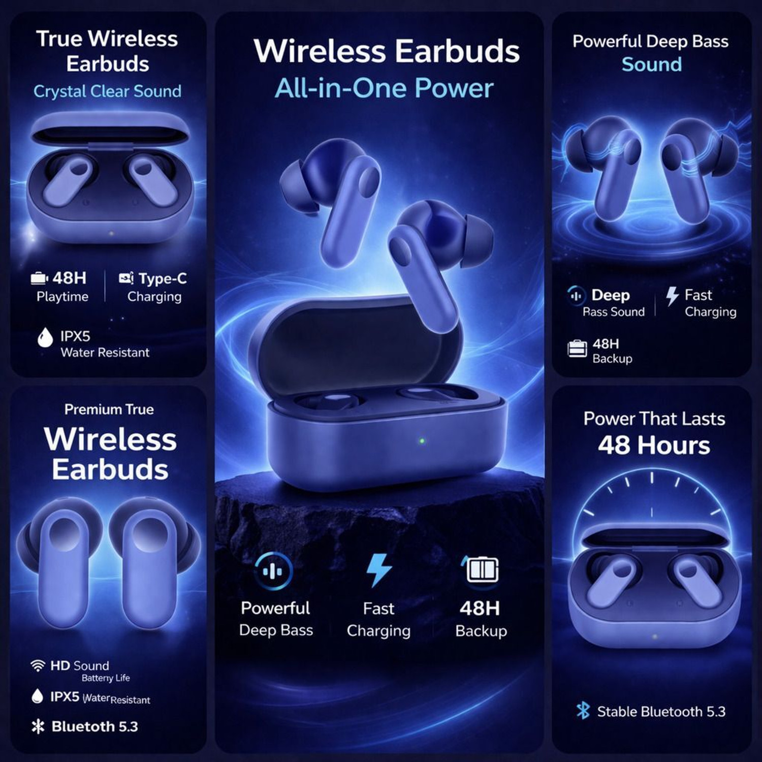 Image of CARRON True Wireless Earbuds Nord 2 CE Mobile Earbuds with Mic 2r, 12.4mm Drivers5 Bluetooth