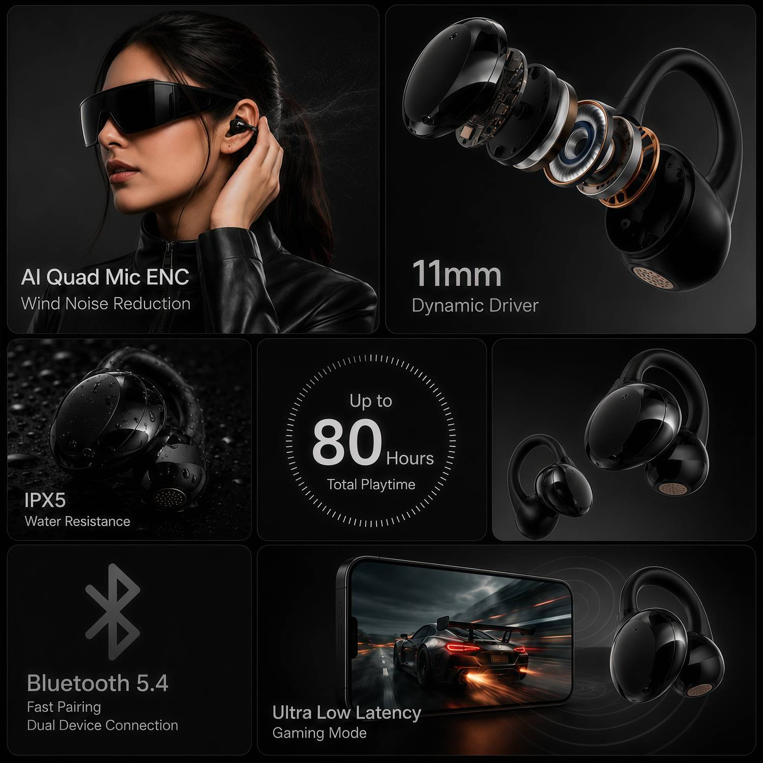 Voom OWS Air Clips Bluetooth Earbuds - Image 5