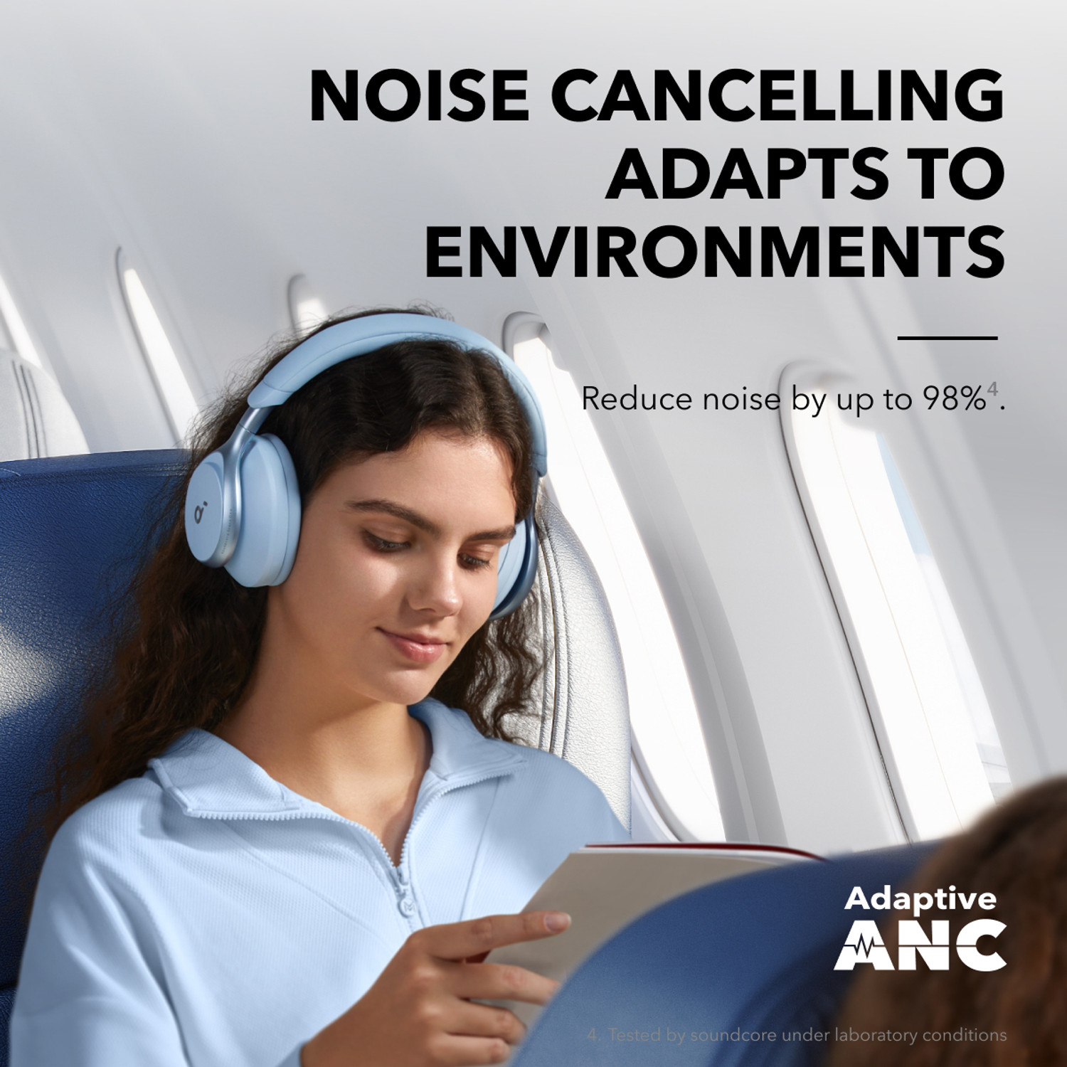 Image of soundcore by Anker Space One Hi-Res wireless, LDAC, Active noise cancellation, 40 Hrs, 40mm drivers Bluetooth & Wired