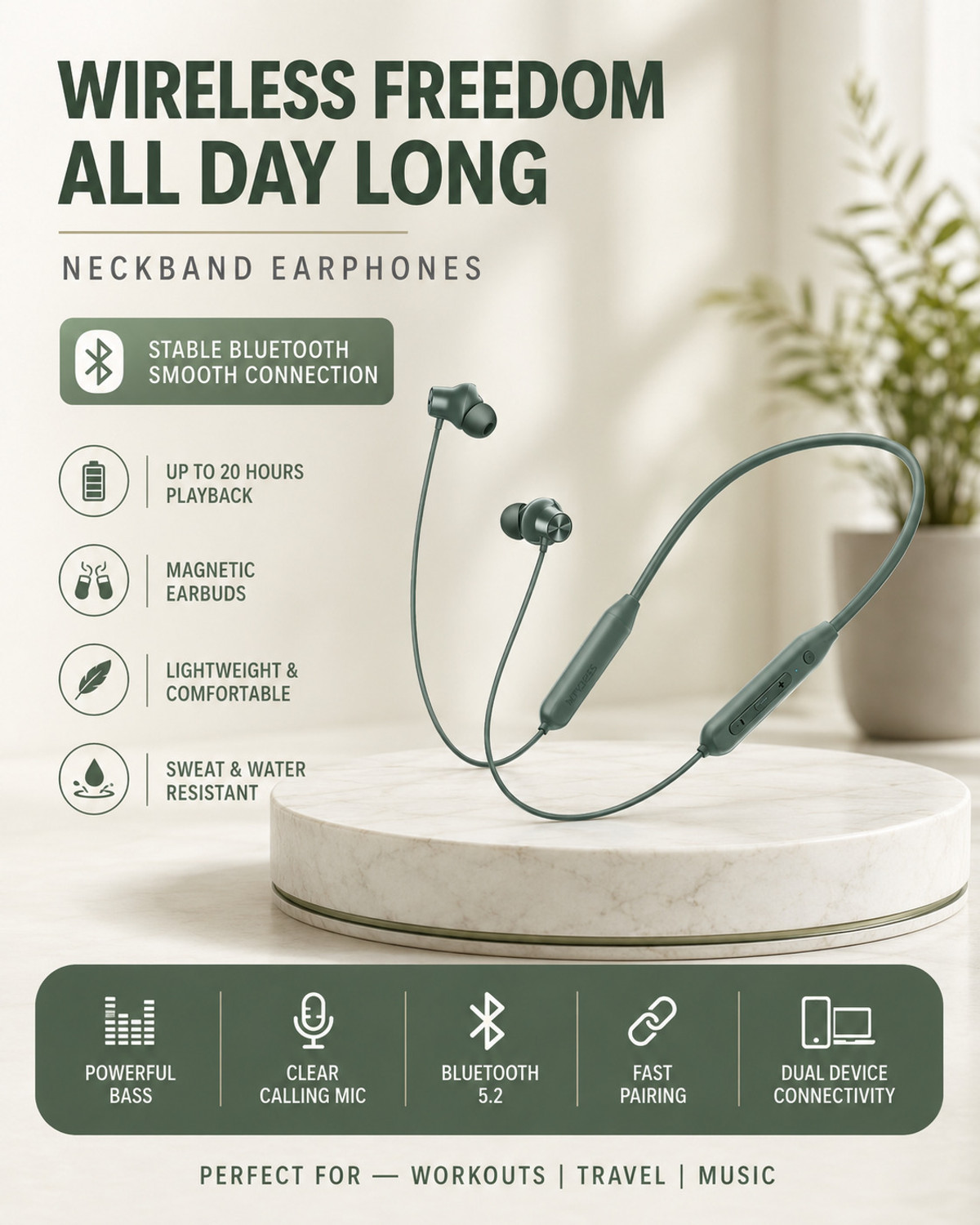 Image of myxes Wireless M60 Earphone Bluetooth 5.3 with Voice Assistant Bluetooth