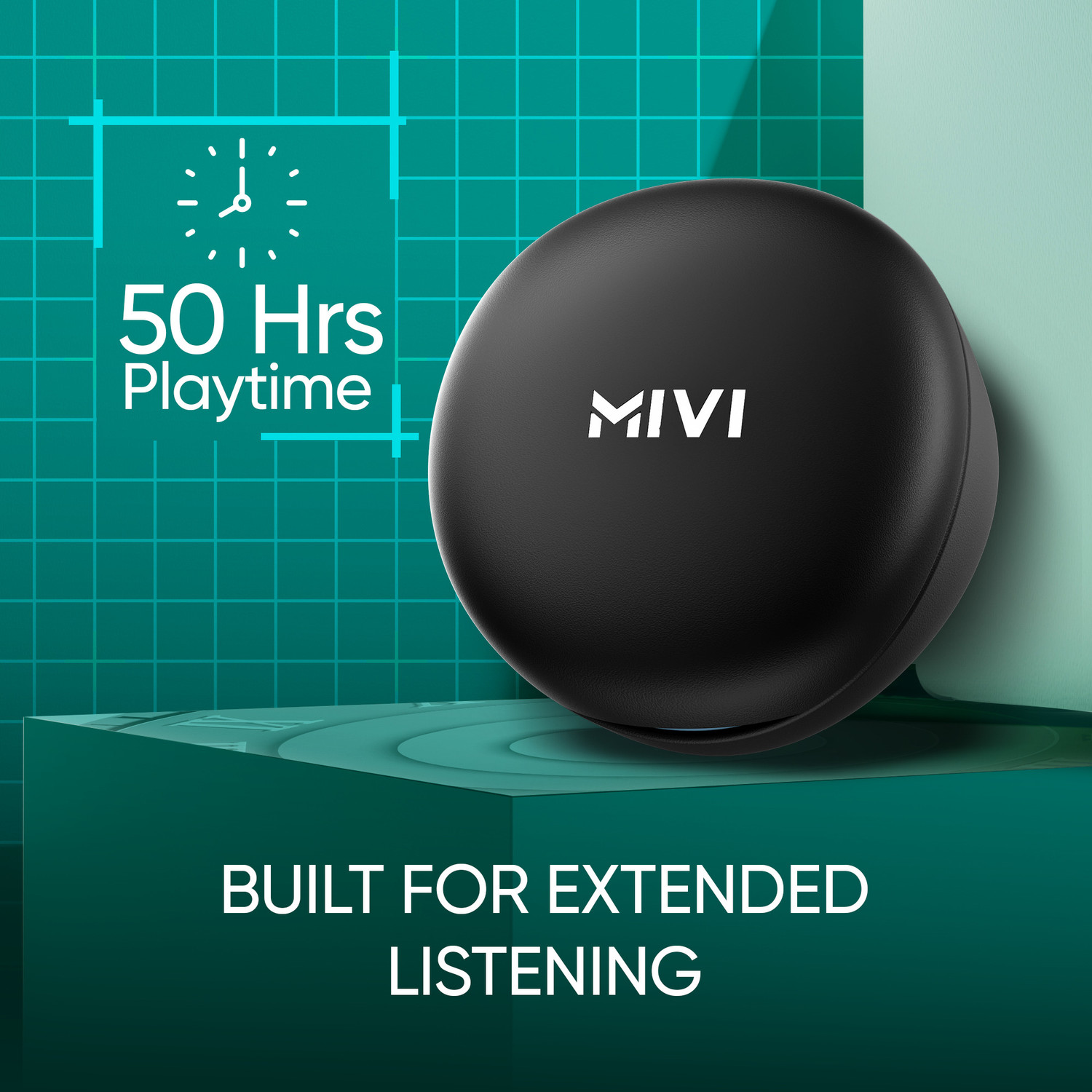 Image of Mivi DuoPods Maxx, 13mm Bass, AI ENC HD Calls, IPX4 Bluetooth