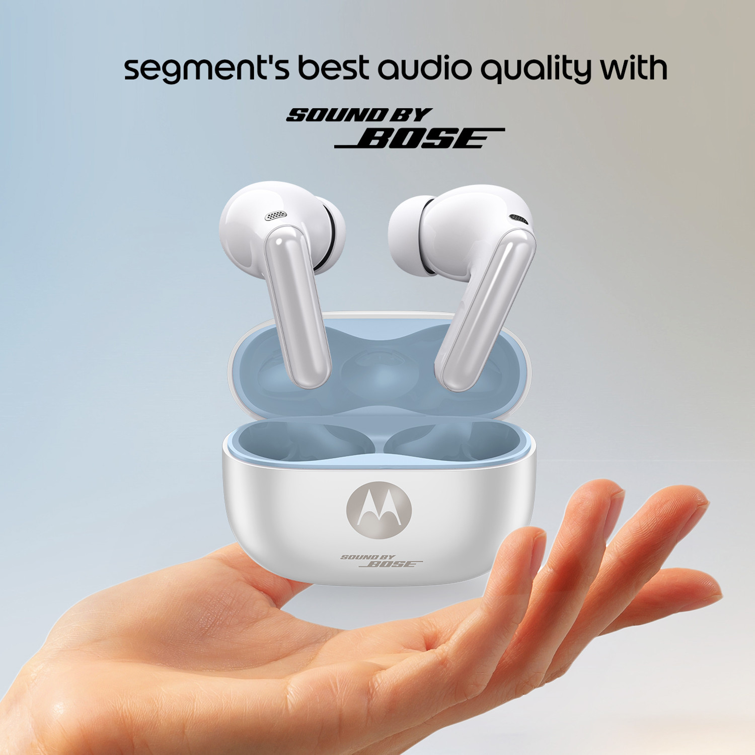 Image of MOTOROLA Buds 2 plus Sound by Bose, Adaptive 55dB ANC, Dual Drivers,Hi-Res,LHDC+LDAC,IP54 Bluetooth