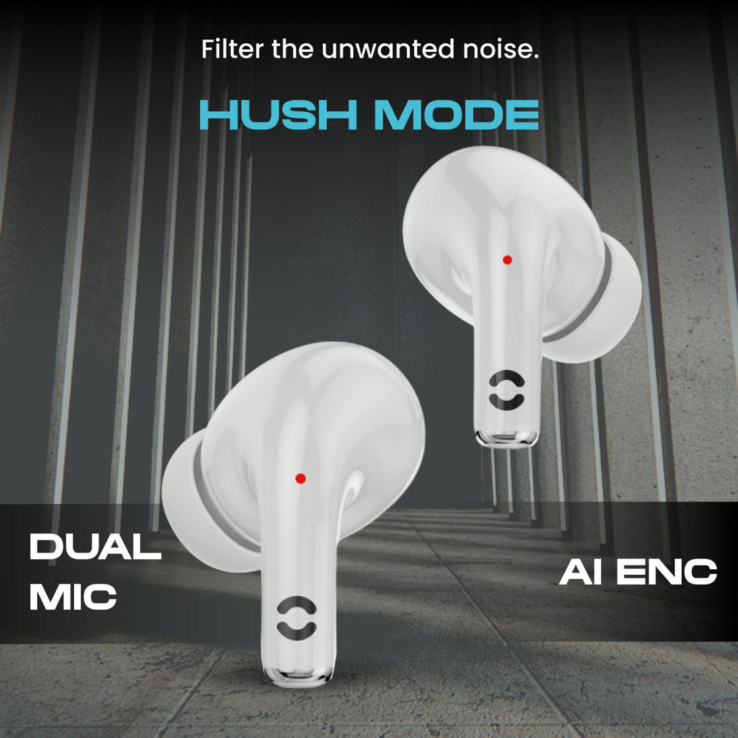 Image of HOPPUP AirDoze E40 Earbuds with 40H PlayTime, 40MS Low Latency, AI ENC & 5.4v Bluetooth