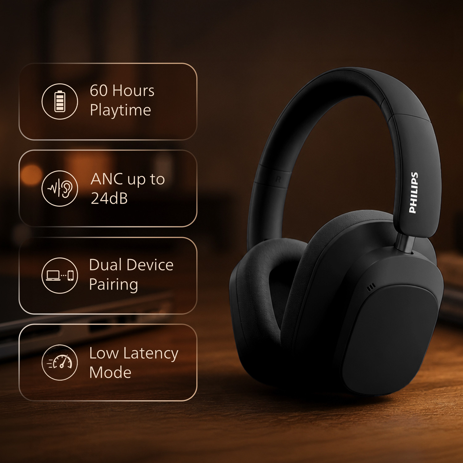 Image of PHILIPS TAH6550-BK Bluetooth & Wired