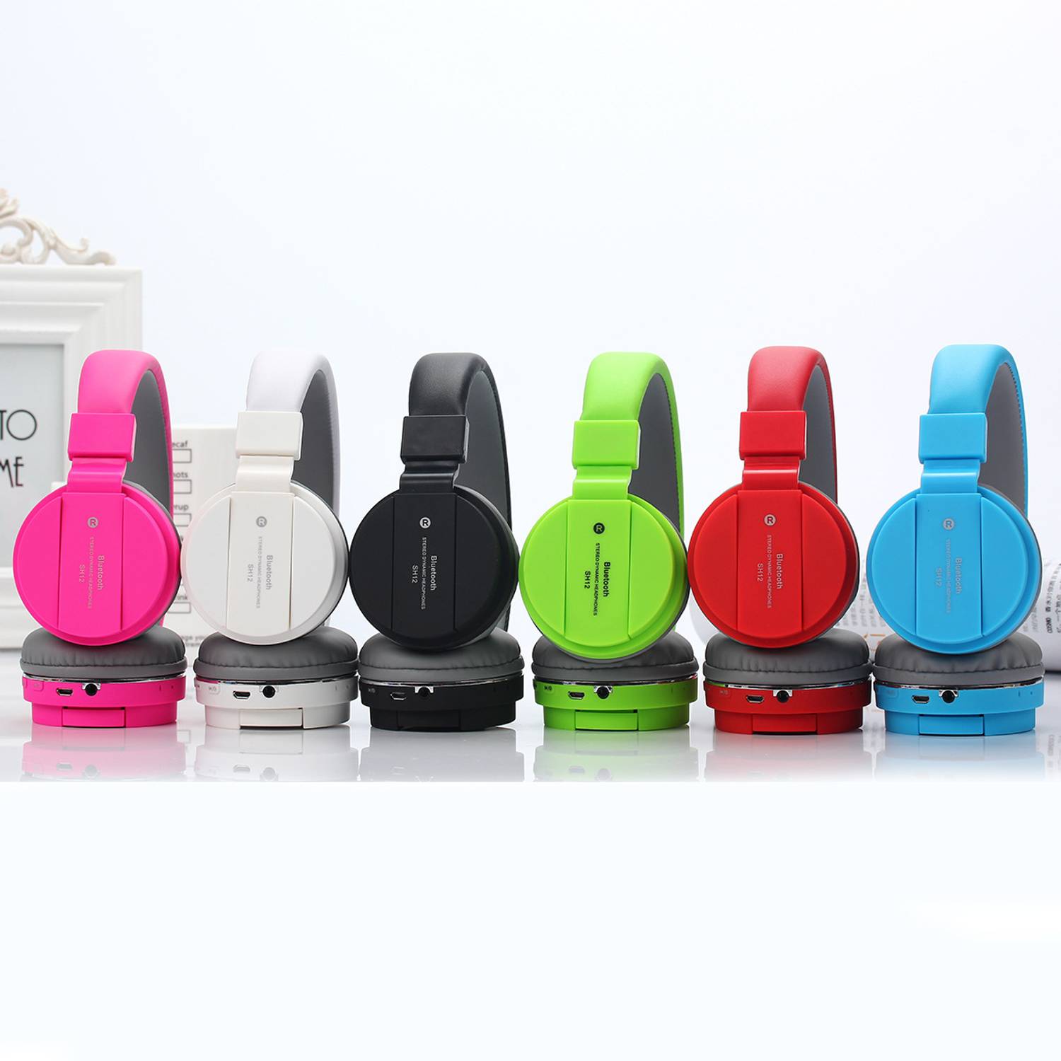 ENMORA SH-12 Wireless Headphone with Bluetooth (Multicolor On the Ear)UIO7 Bluetooth & Wired