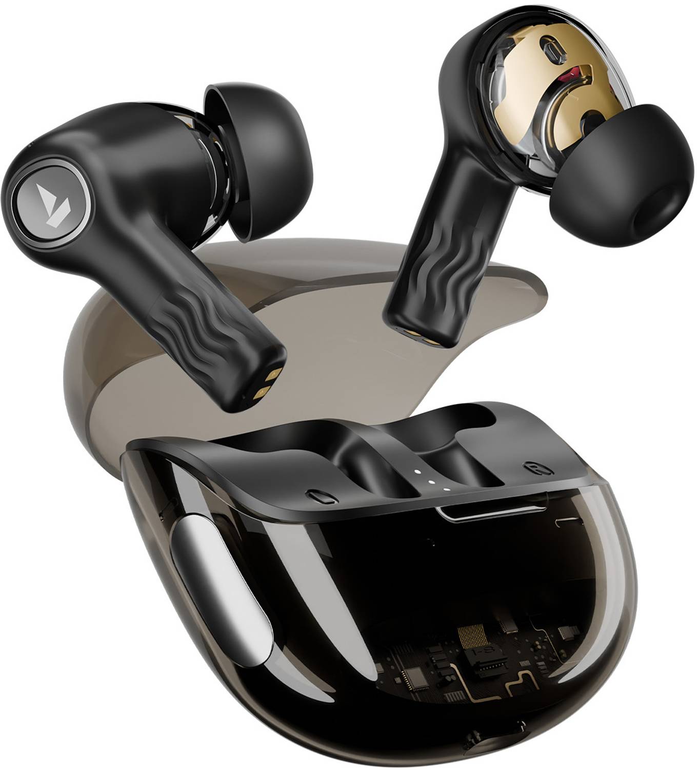 boAt Nirvana Crystl Transparent Case 360 Spatial Audio 4Mics ENx