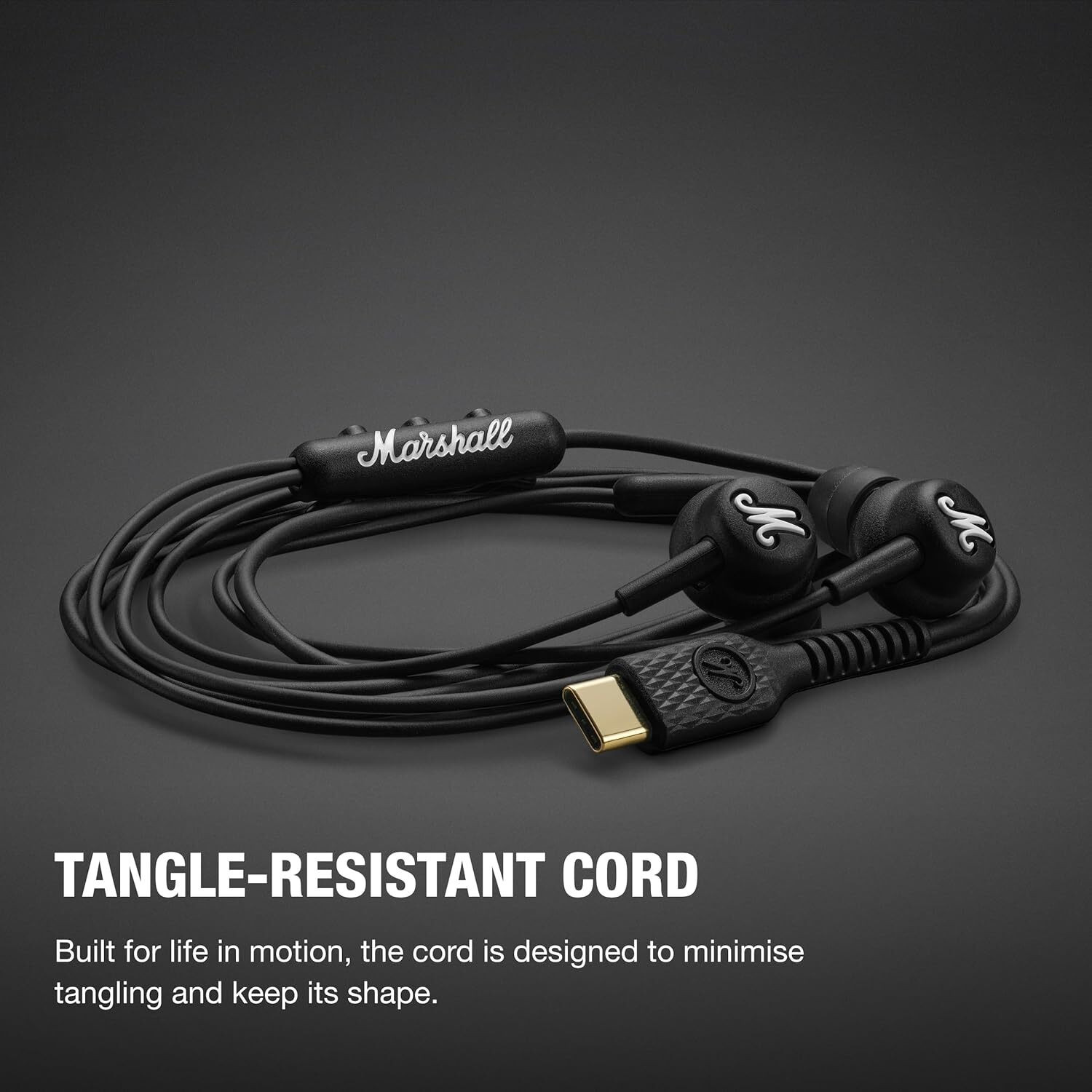 Image of Marshall Mode USB-C wired earphones with built-in mic Wired