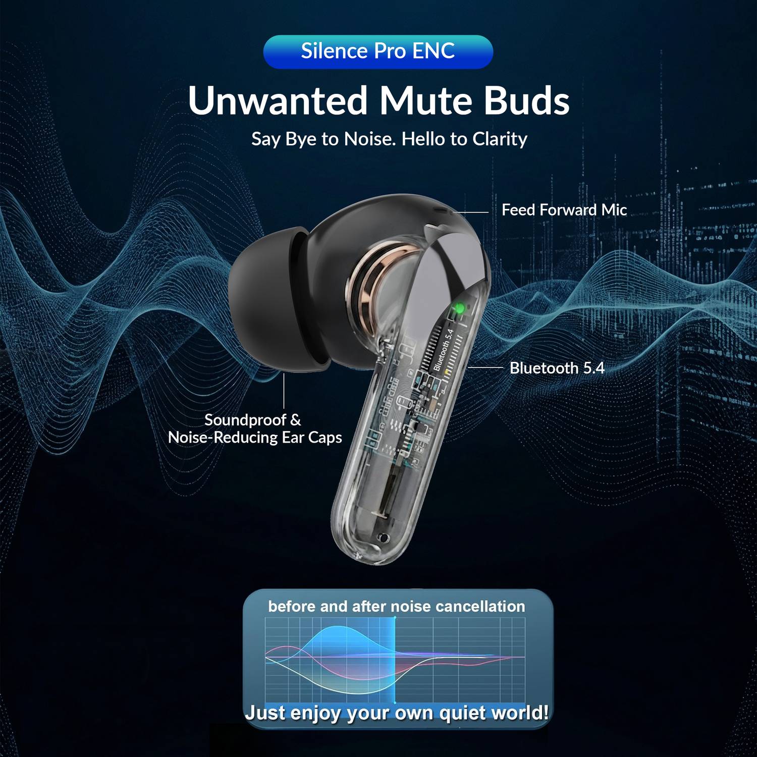 Aroma TWS9 55Hr Playtime Bluetooth Earbuds - Image 3