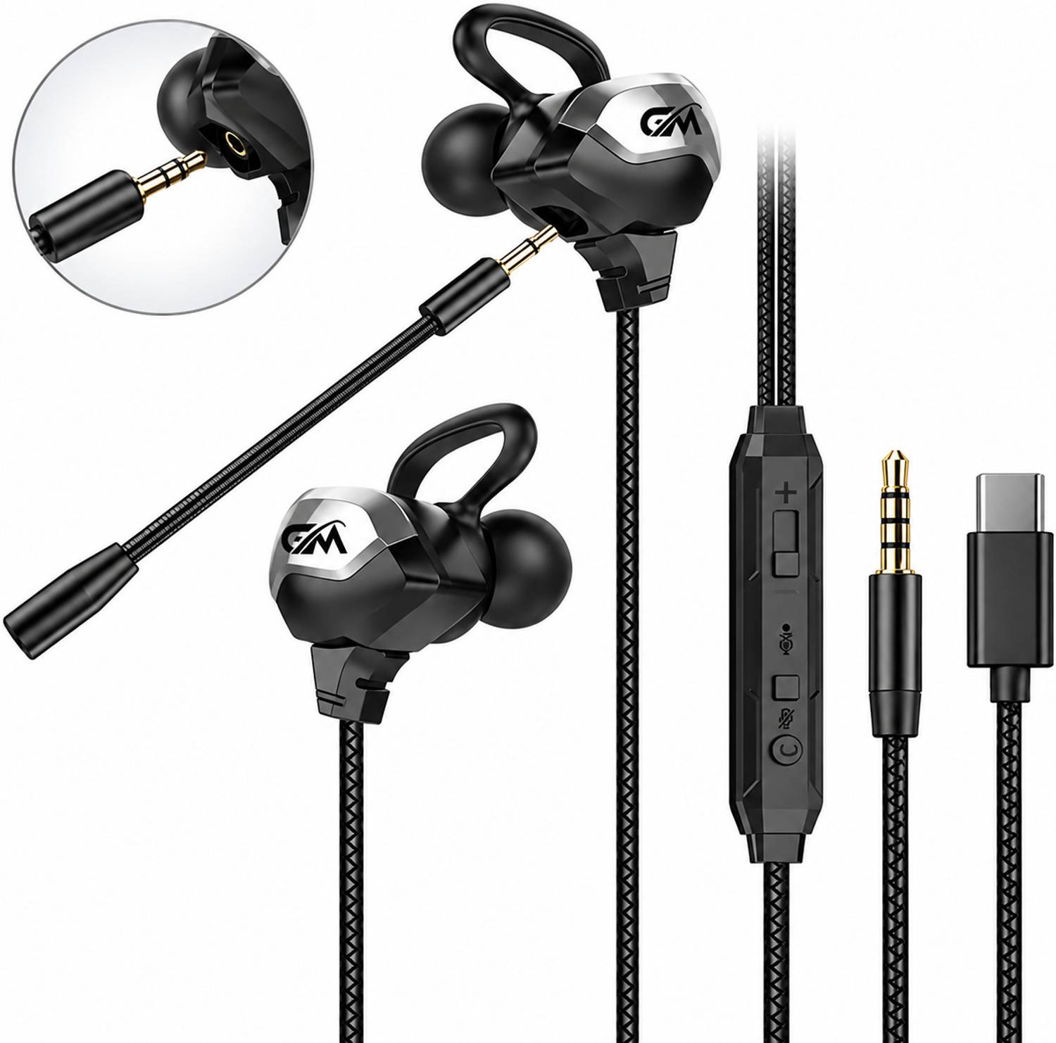 fire turtle GM30 Type-C Gaming Earphones - Image 1