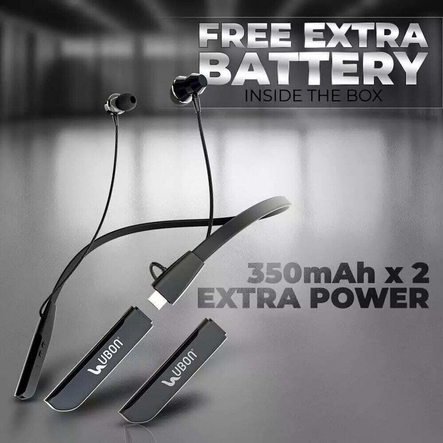 Image of electricbass wireless neckband with detachable battery smart magnet N 100h of playtime Y5 Bluetooth