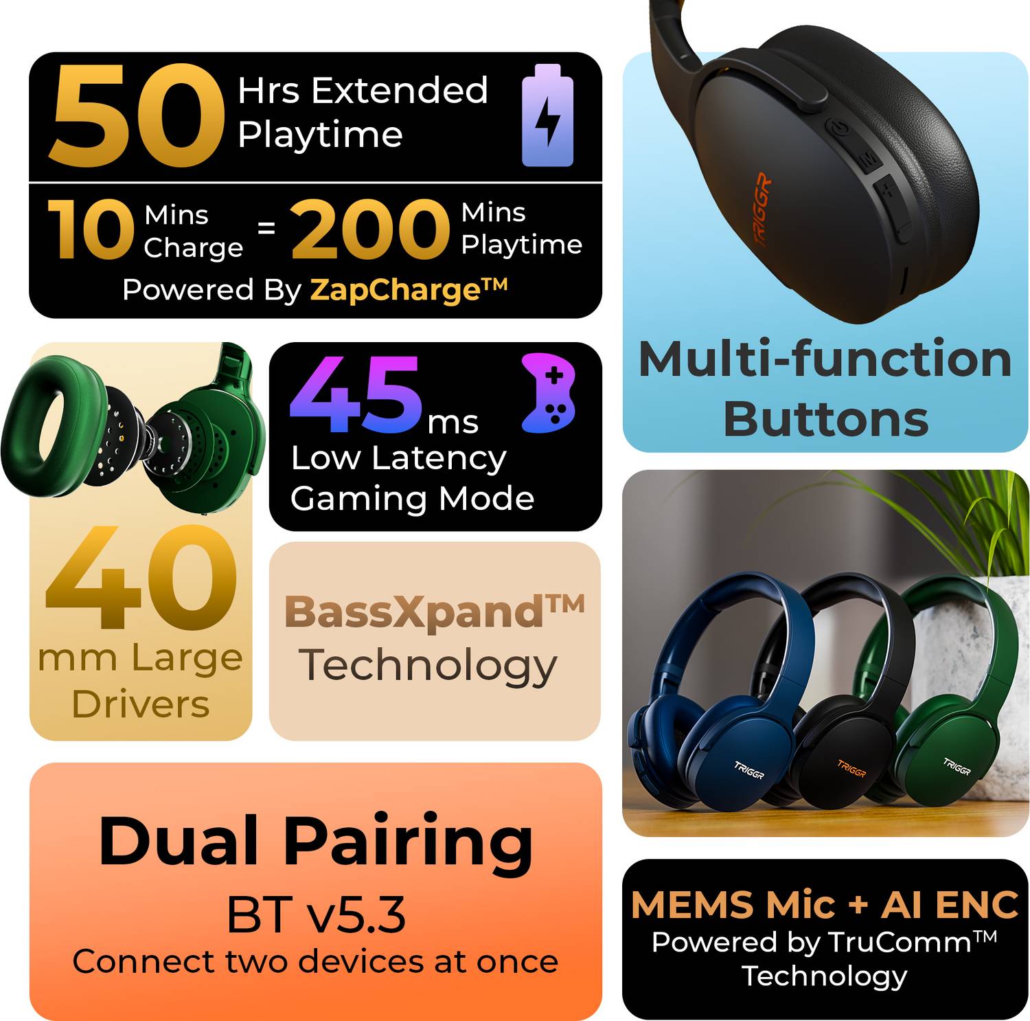 TRIGGR Trinity 2 Dual Pairing Headset - Image 2