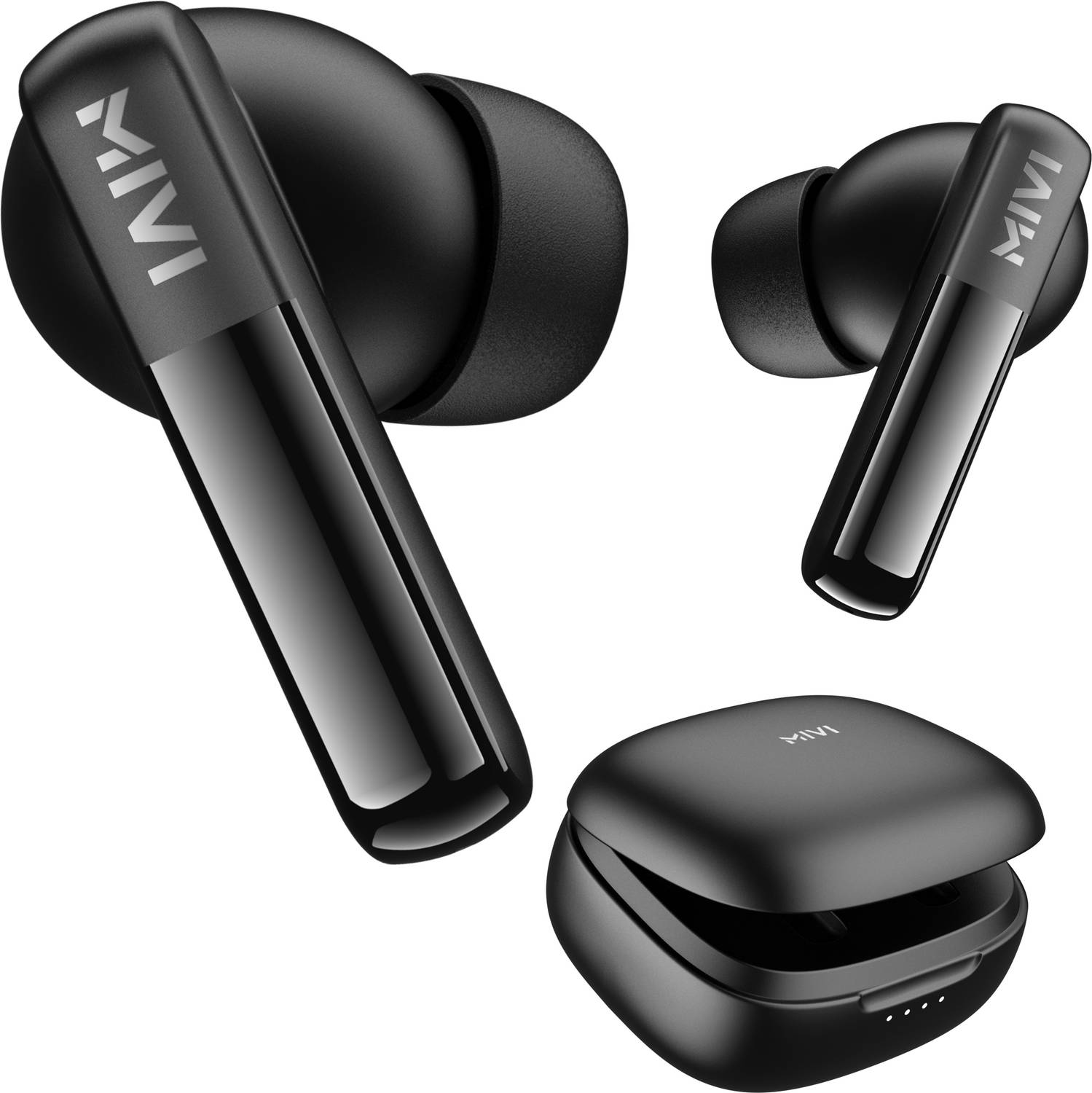 Mivi DuoPods K2 TWS,AI-ENC,40Hr Playtime,13mm Bass,Made in India Bluetooth Headset(Galaxy Black, True Wireless)