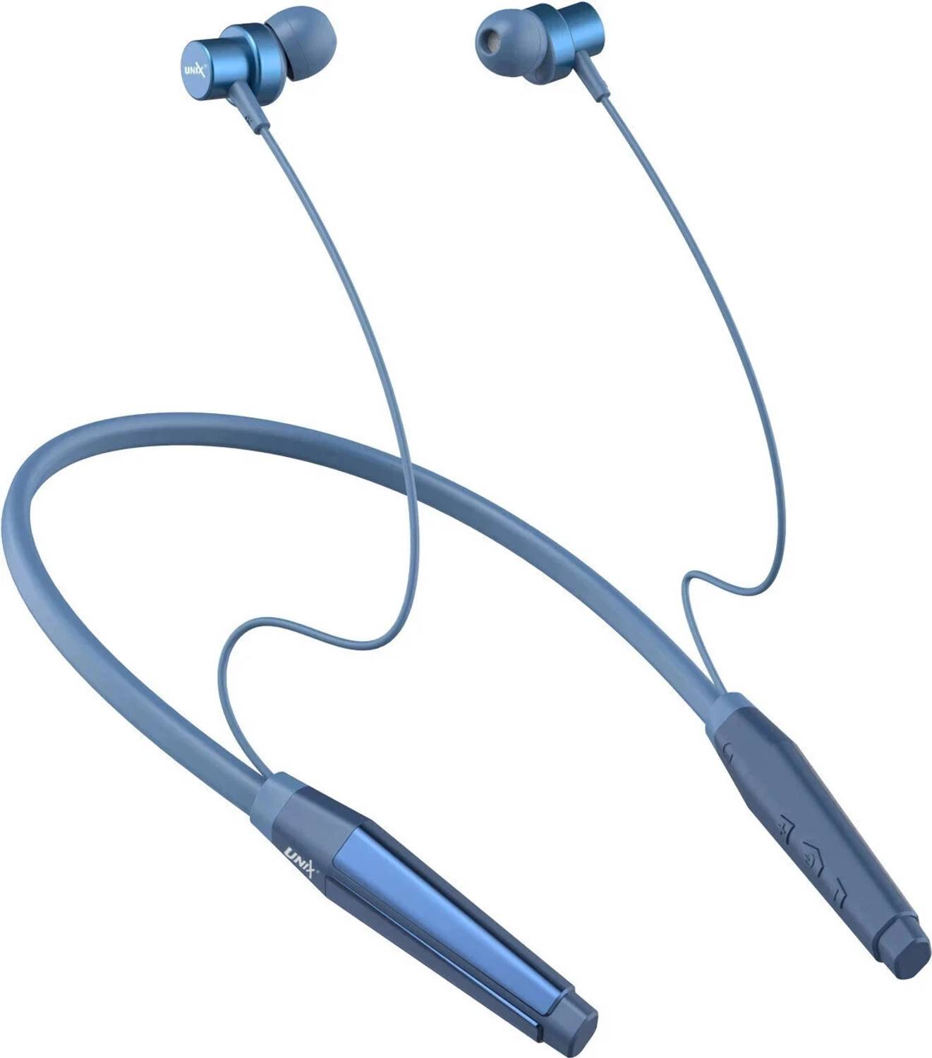 Unix Sapphire 100 Hours,Type C Fast Charging,Magnetic Instant On/Off,EQ,Neckband Bluetooth