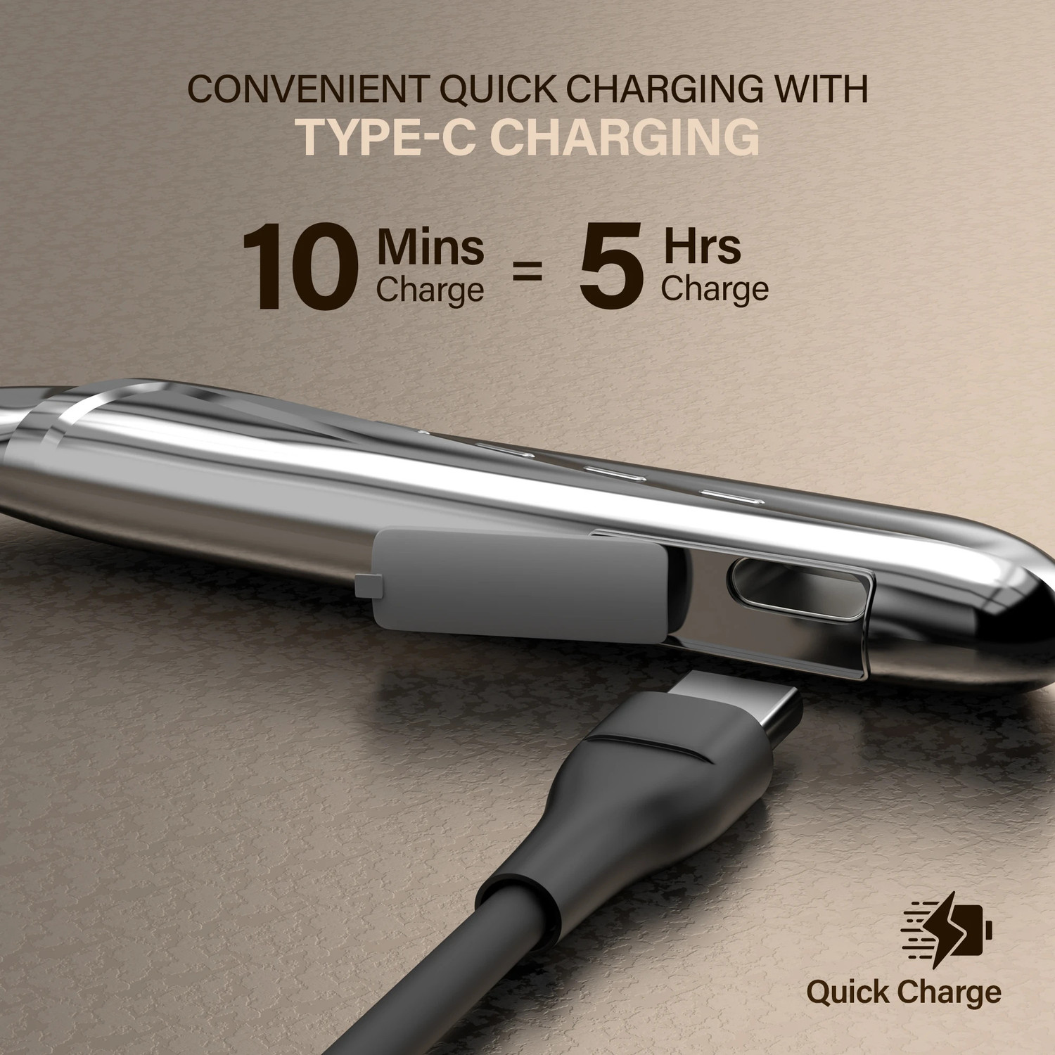 Image of Aroma NB119 Zebra Upto 100H Playtime, ENC, Magnetic On /Off, Fast Charging Neckband Bluetooth