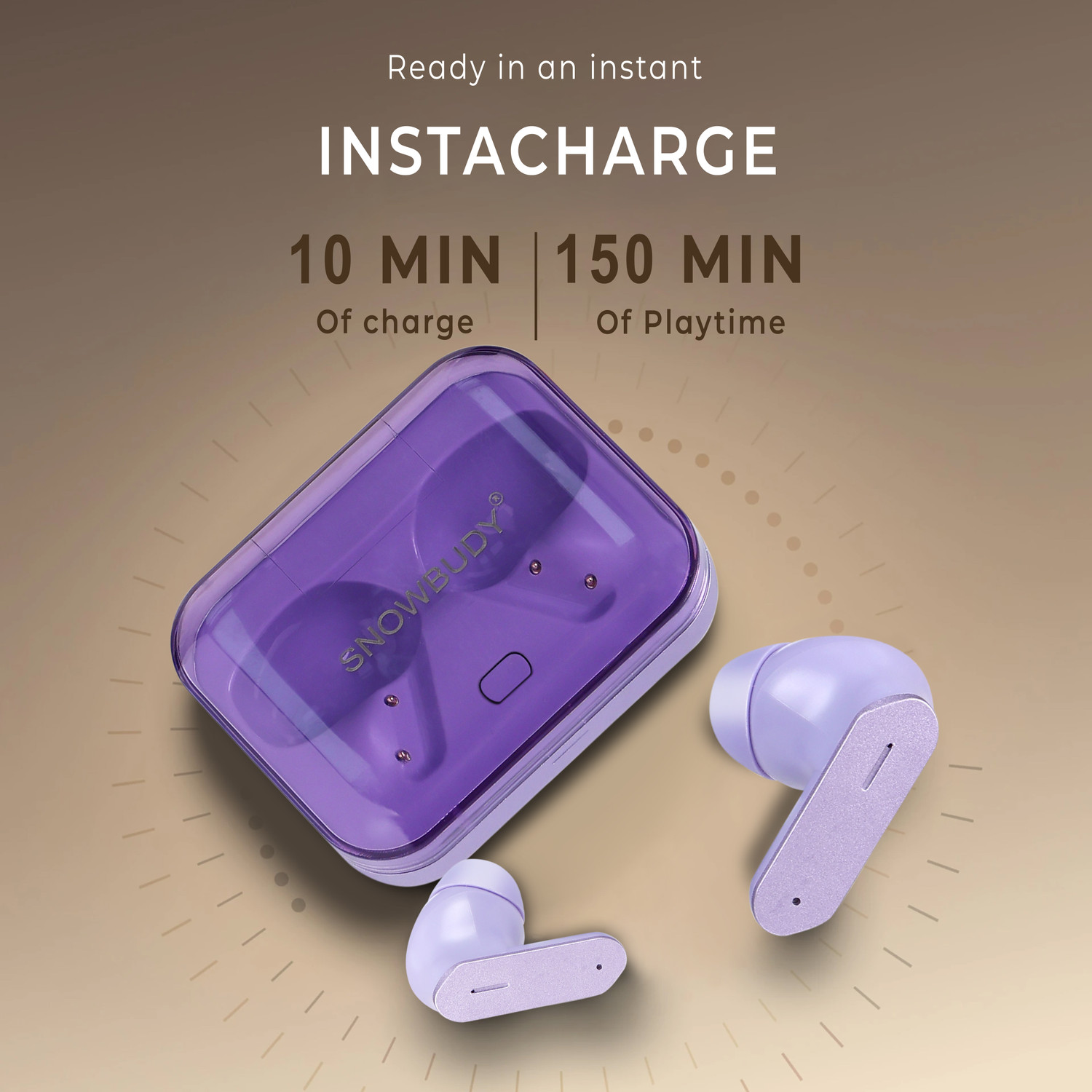 Image of snowbudy Buds Air 7 with AI ANC, 12.4mm Driver, 40hrs Playback, IP55 & 45ms Low Latency-1 Bluetooth Gaming