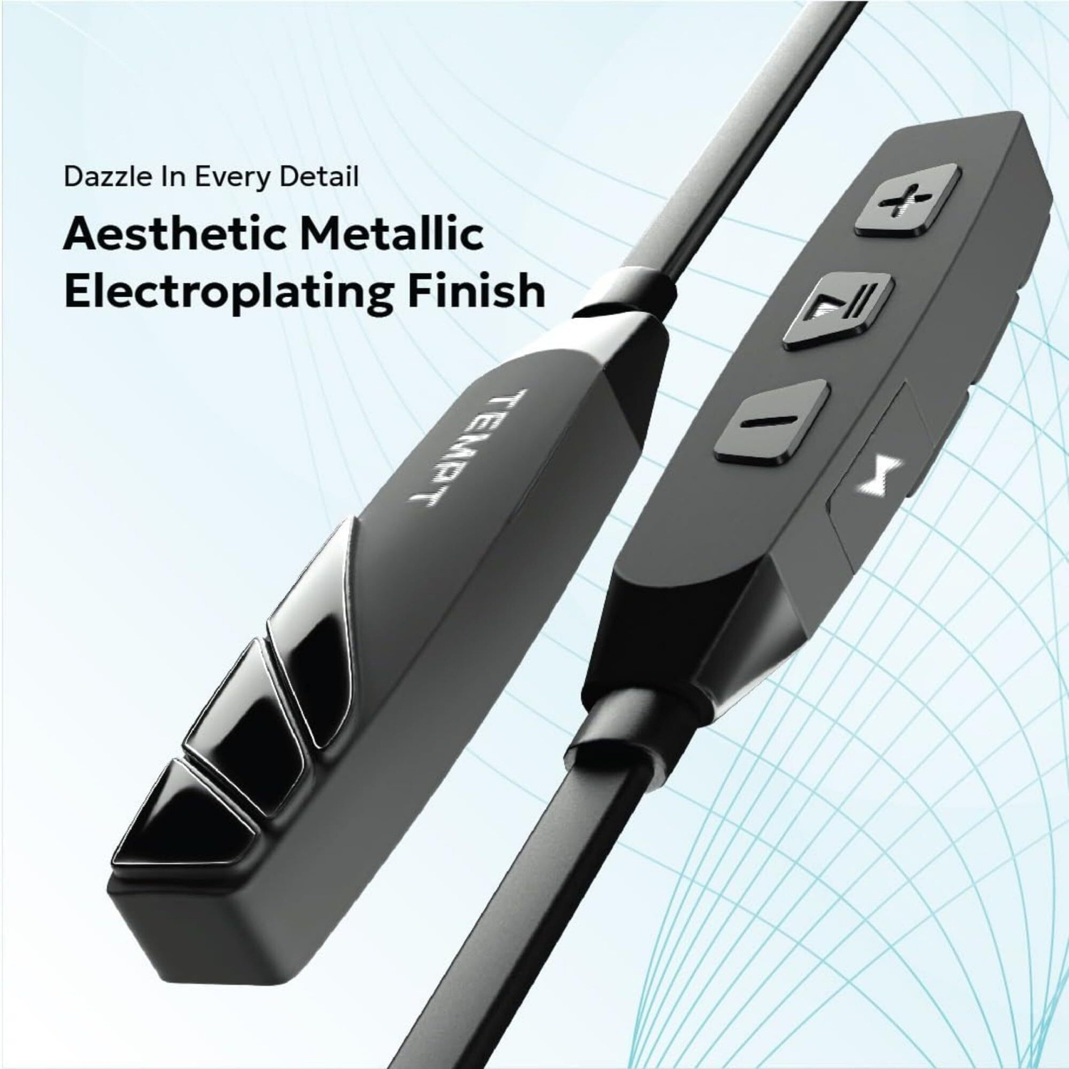 Image of TEMPT Groove Pro Wireless Bluetooth Neckband, Bluetooth v5.2 with up to 45Hr Playtime Bluetooth