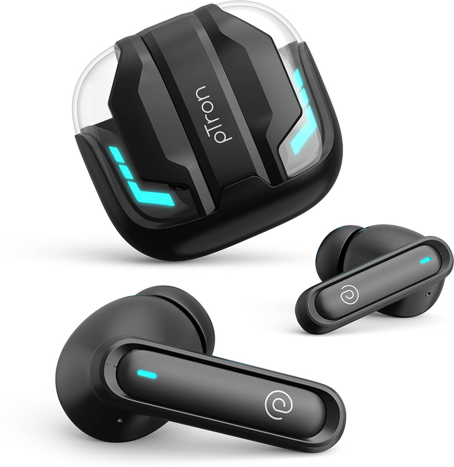 PTron Bassbuds Turbo w/ 50hrs Playtime, AI-ENC Clear Calls, Custo