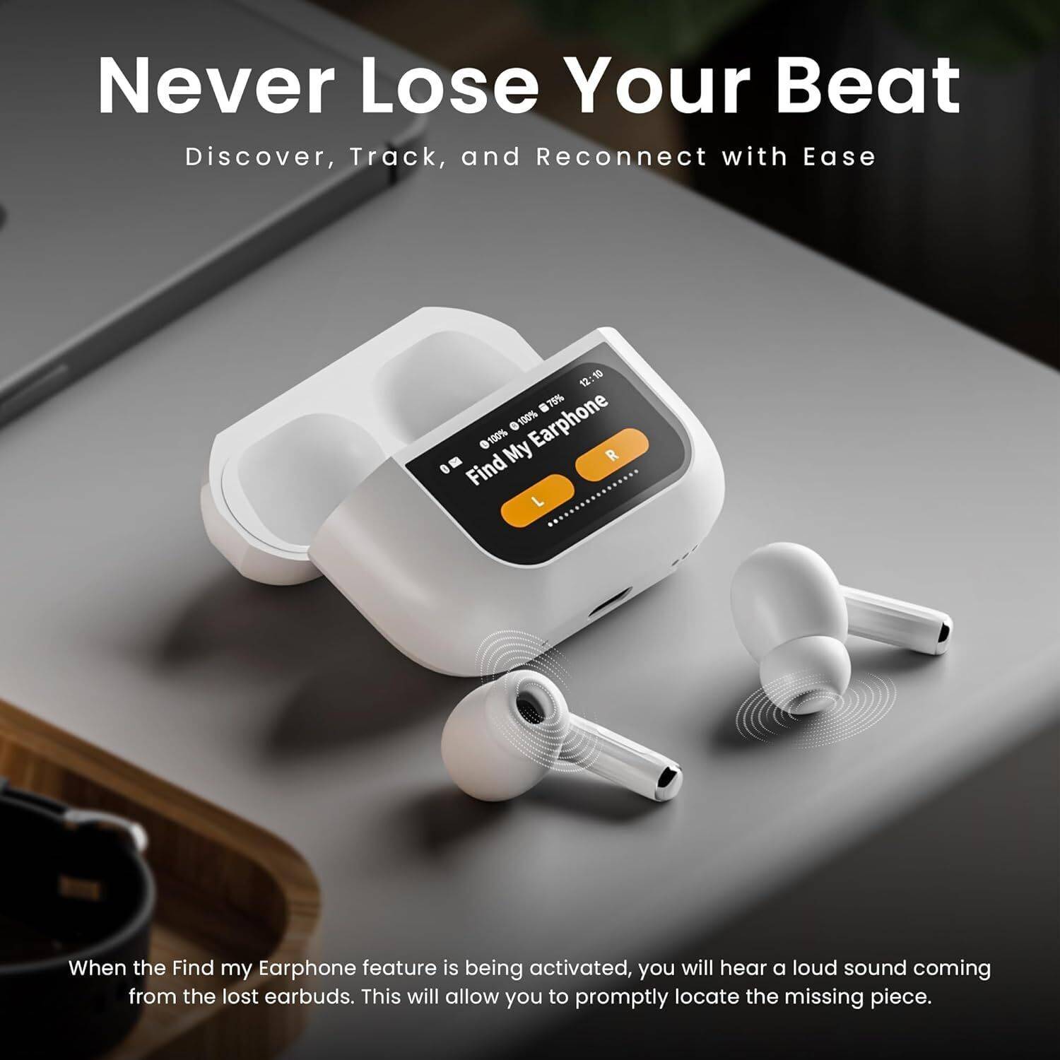 Hectic Touch Display Earbuds with 60hr Playtime - Image 2