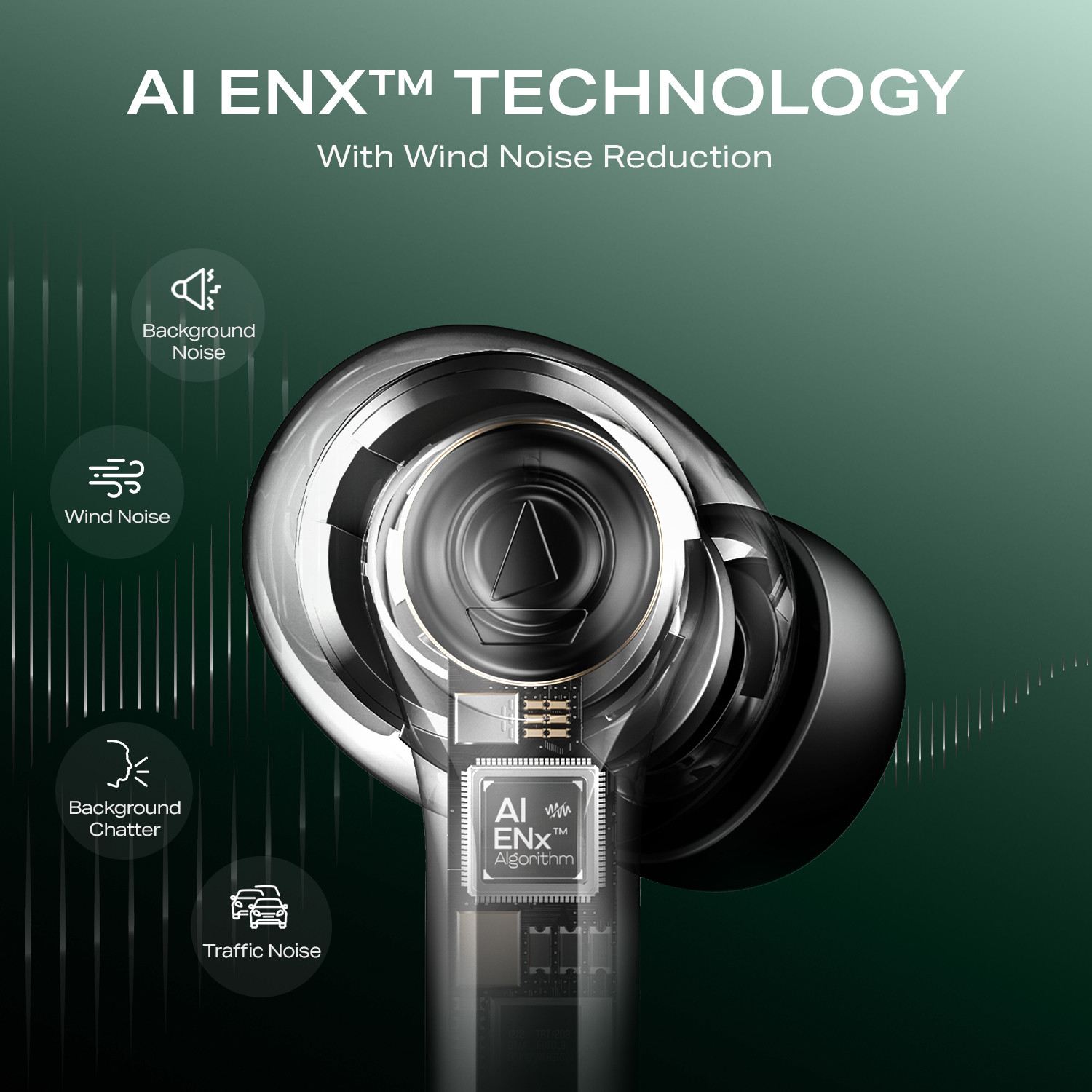 Image of boAt Airdopes Supreme w / 4 Mics AI ENx Tech, 50 HRS Playback,Multi Point Connectivity Bluetooth