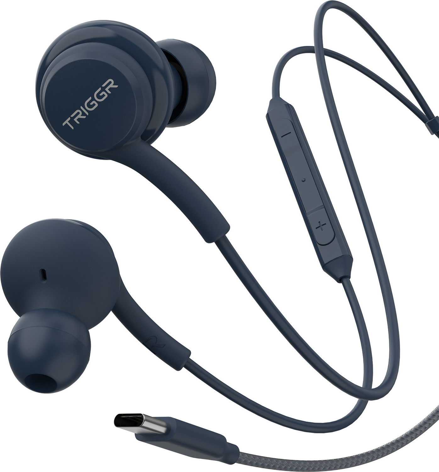 Image of TRIGGR Drip Type-C Wired Earphones with 13mm Driver, In-line Controls, Rich Bass, Mic Wired