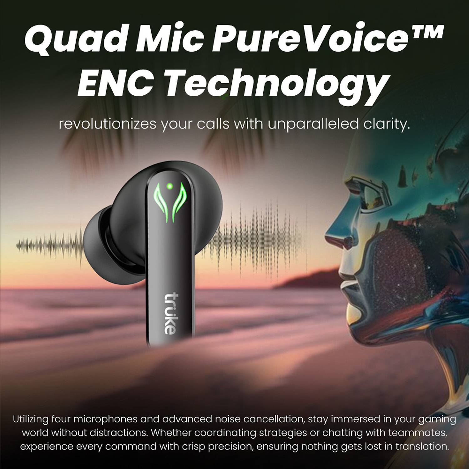 truke BTG Ultra Bluetooth Gaming Earbuds - Image 3