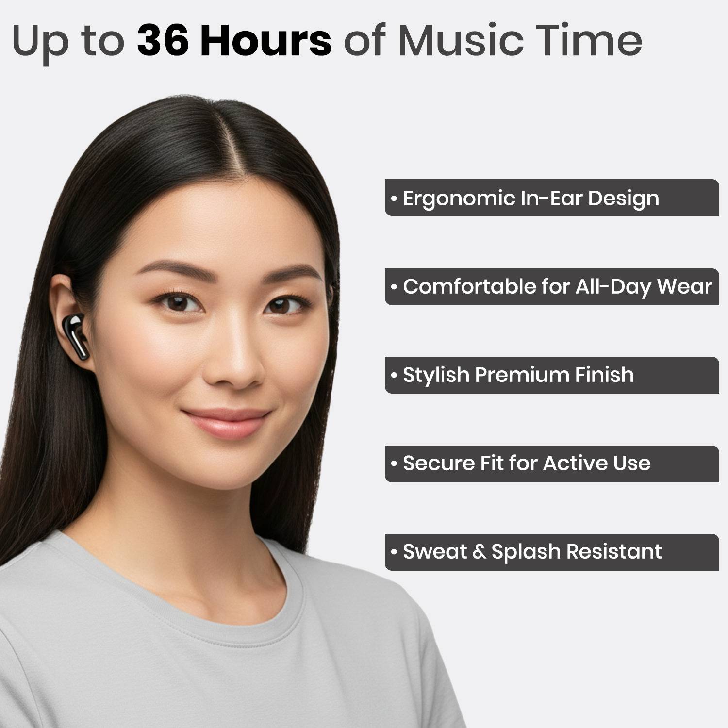 ONE 7 Wireless Bluetooth Earbuds 36H Playtime - Image 4