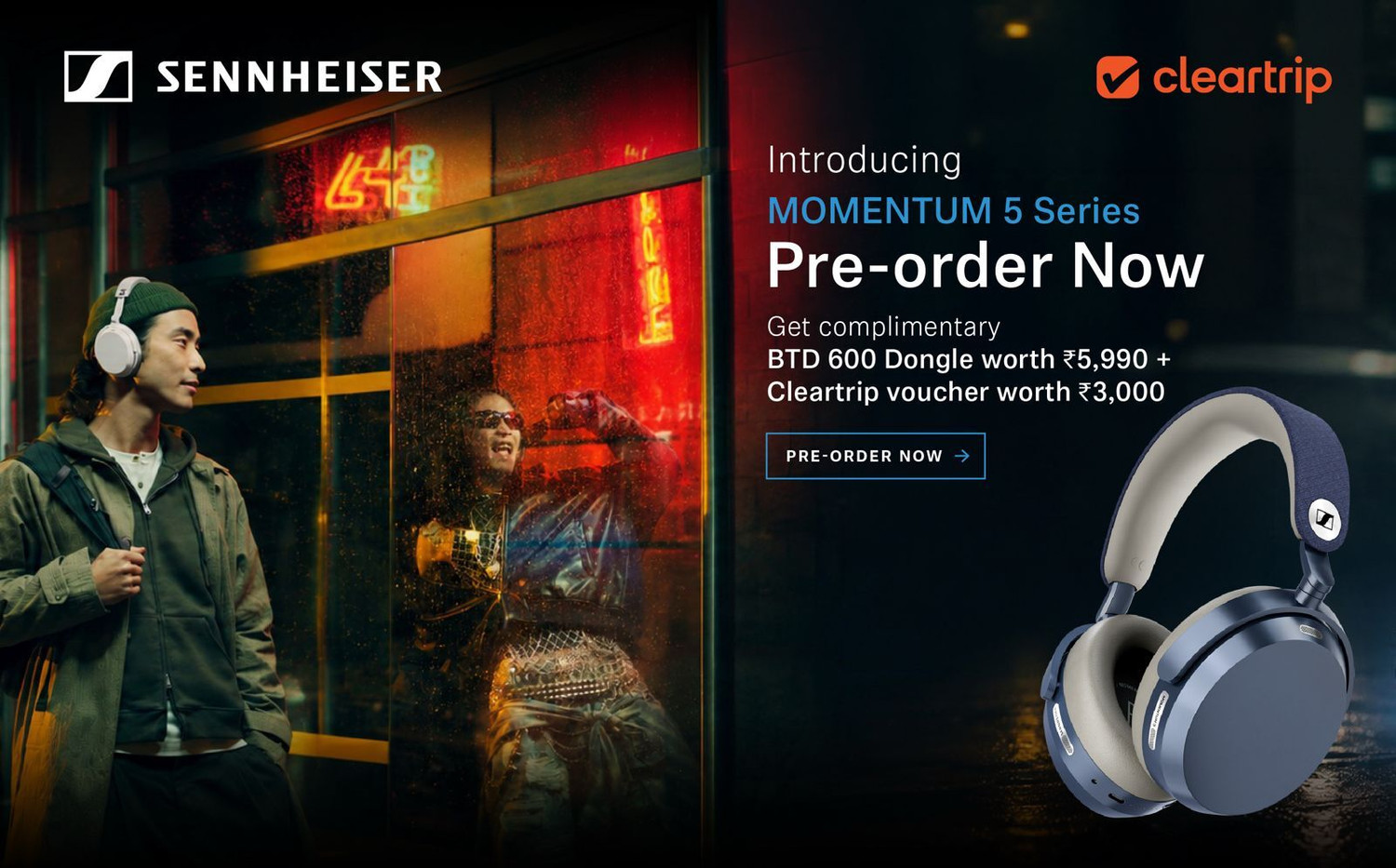 Image of Sennheiser Momentum 5 Wireless Headphones Bluetooth & Wired