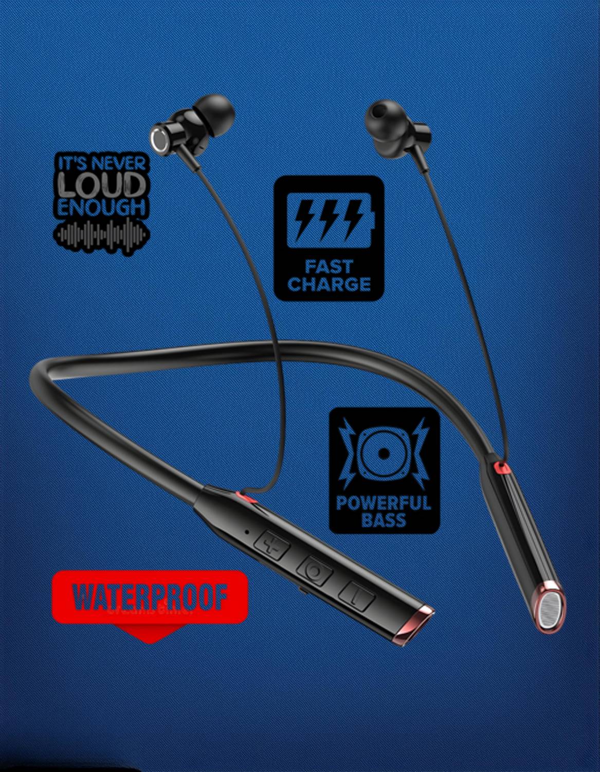 PTROX Vibration Alert, 48 Hours Playtime, ENC, HD Sound Quality & Stereo Bass PT/79/18 Bluetooth