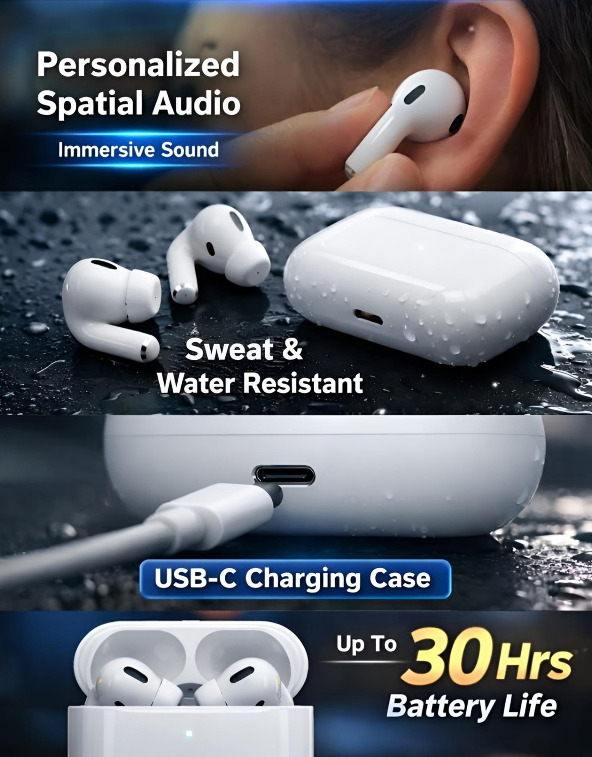 Image of OMY NEW ANC TWS, Ear buds with 48HRS Battery, Fast Charge, Bluetooth & Mic.D227 Bluetooth