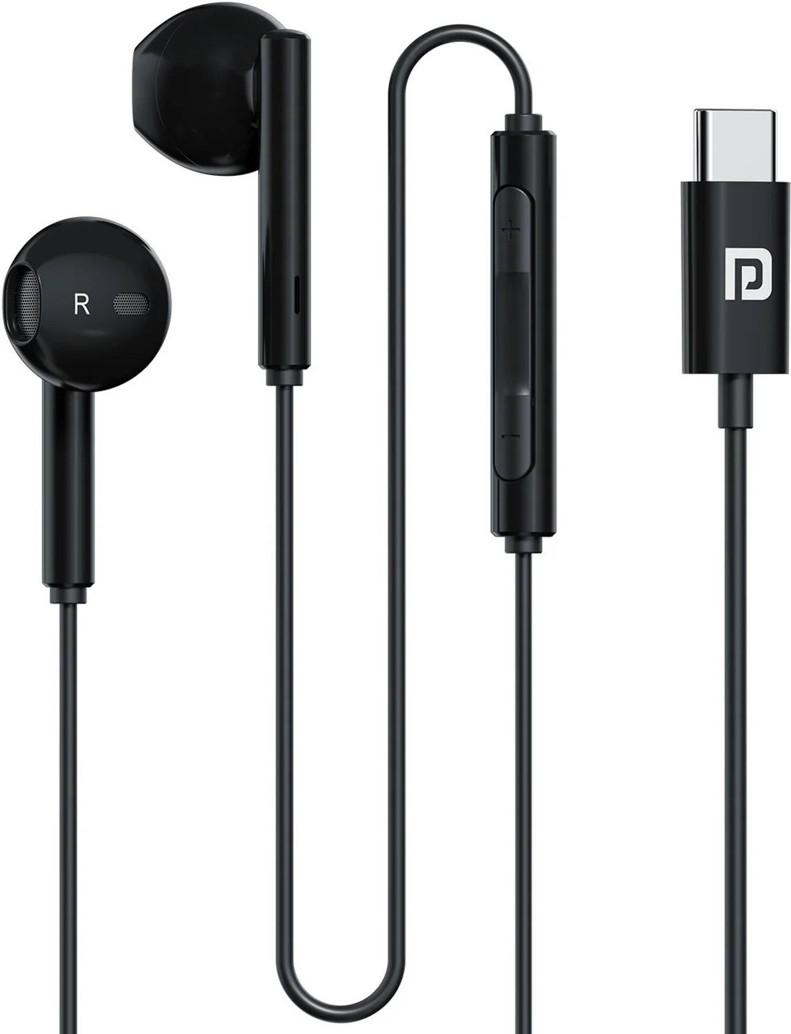 Portronics Type C Wired Earphone With HD Quality In-Line Mic Wired