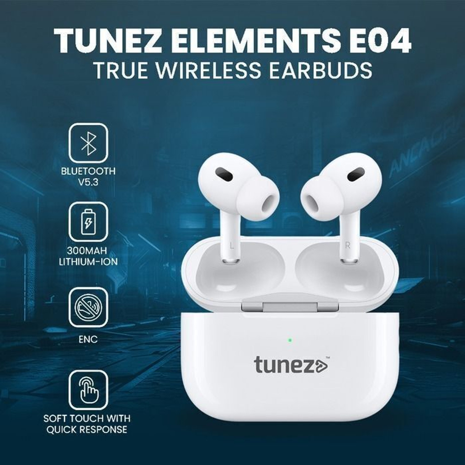 Image of Tunez E04 True Wireless Earbuds Bluetooth