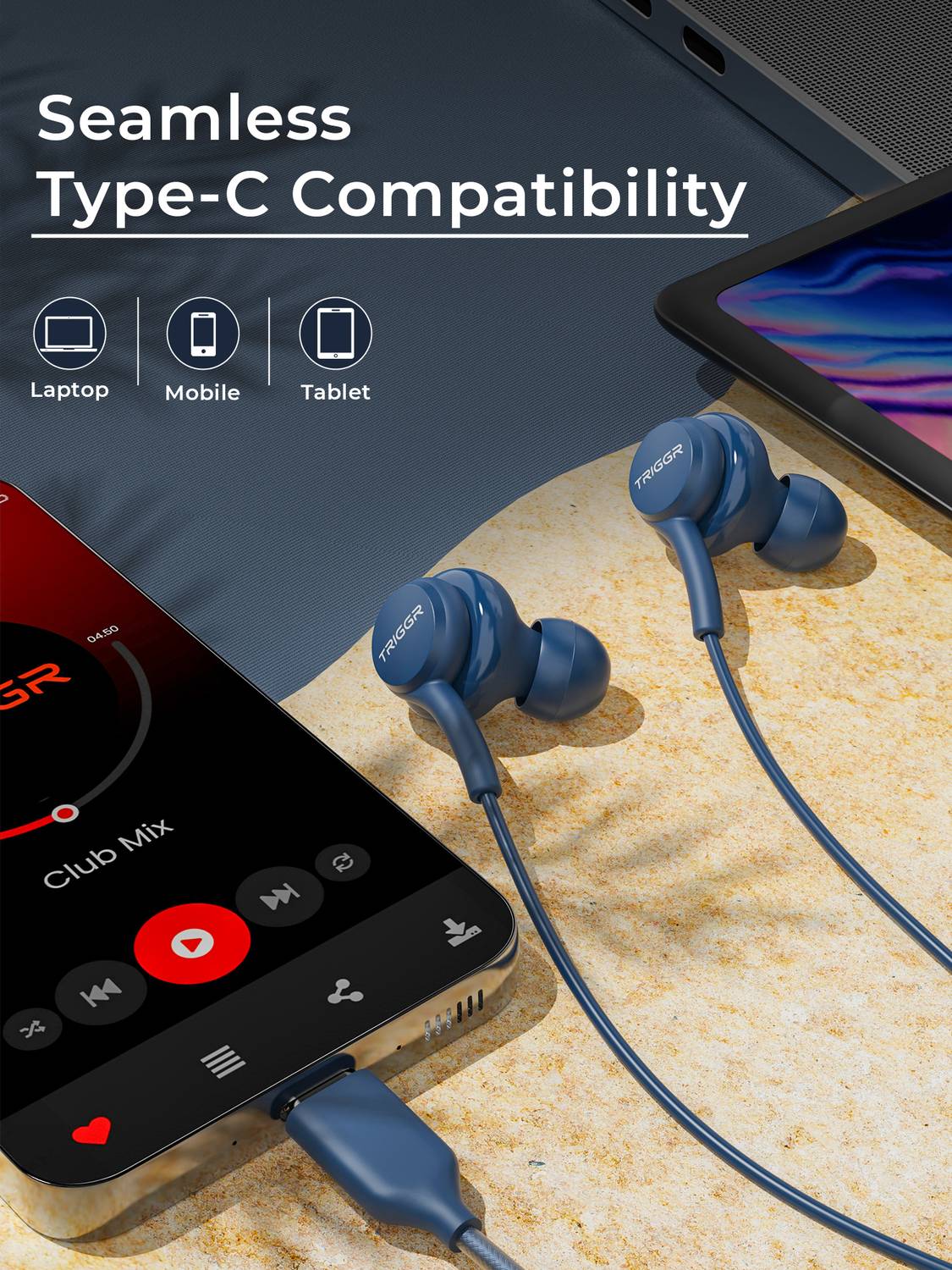 TRIGGR Drip Type-C Wired Earphones with Mic - Image 5