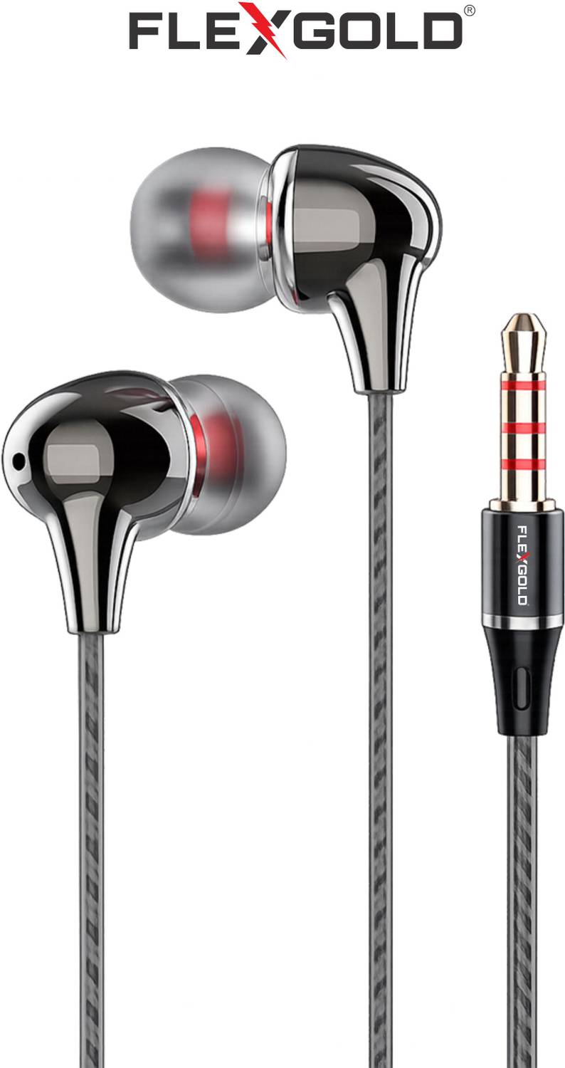 Flex Gold Wired Earphones with Microphone