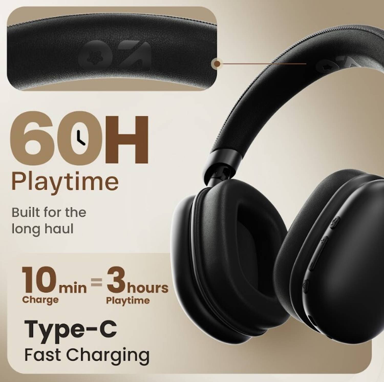GOBOULT Fluid X 60Hrs Bluetooth Headphones - Image 4