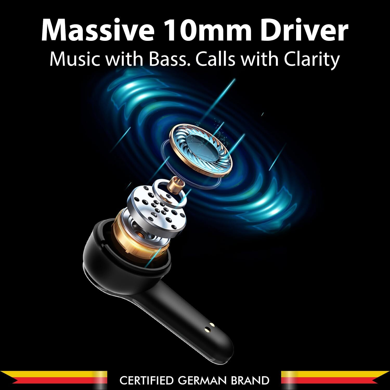 Image of Blaupunkt BTW250 Moksha ANC -30dB I Flip Top Rotatory I 40H PLAYTIME I 80MS Low latency Bluetooth
