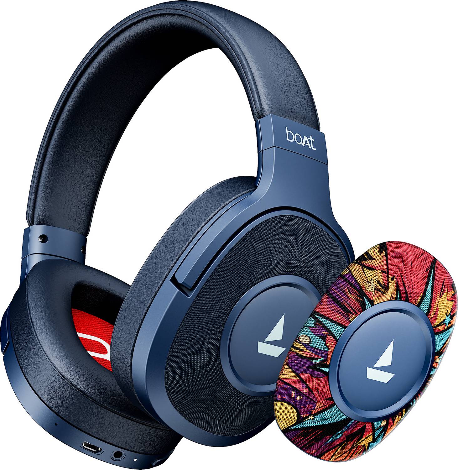 boAt Rockerz Plus 550, Customizable Earcups,100H Battery,Stream A