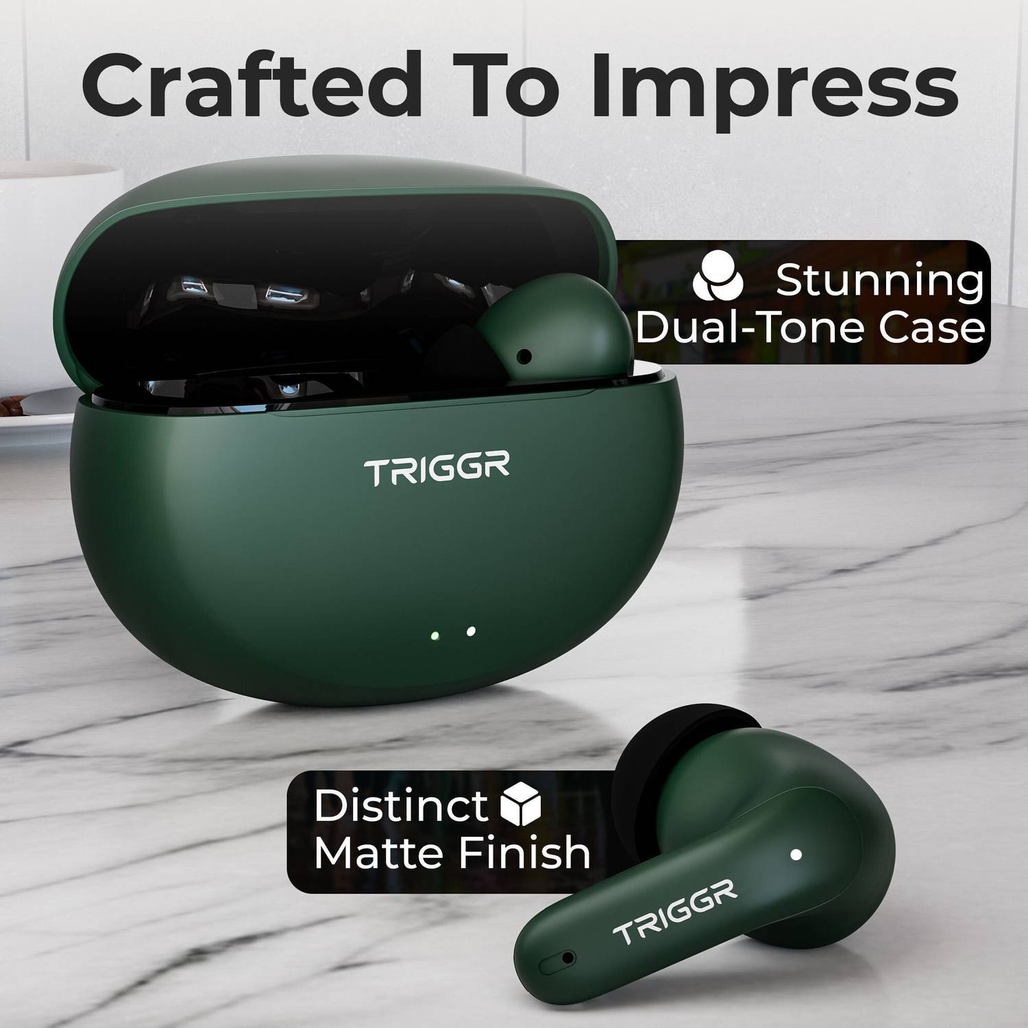 TRIGGR Ultrabuds N3 with Crisp Calling, 50H Playtime, 13mm Drivers, - Image 3