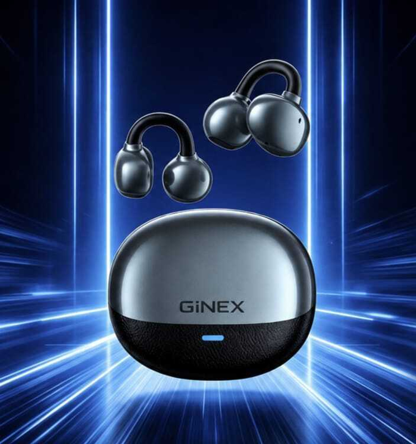 Image of GINEX GX-33 Bluetooth Headset (Black, Purple, True Wireless)