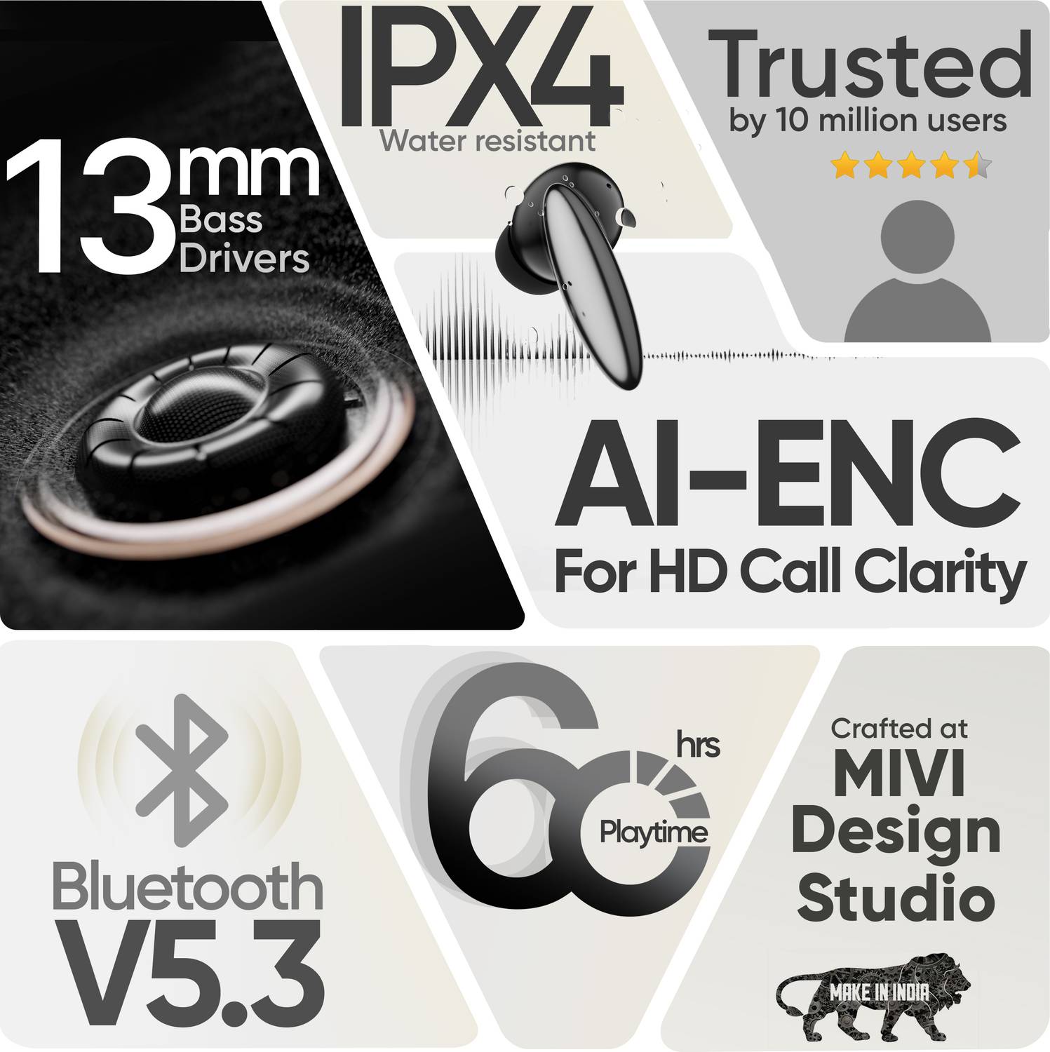 Mivi DuoPods Beat Bluetooth Earbuds - Image 2